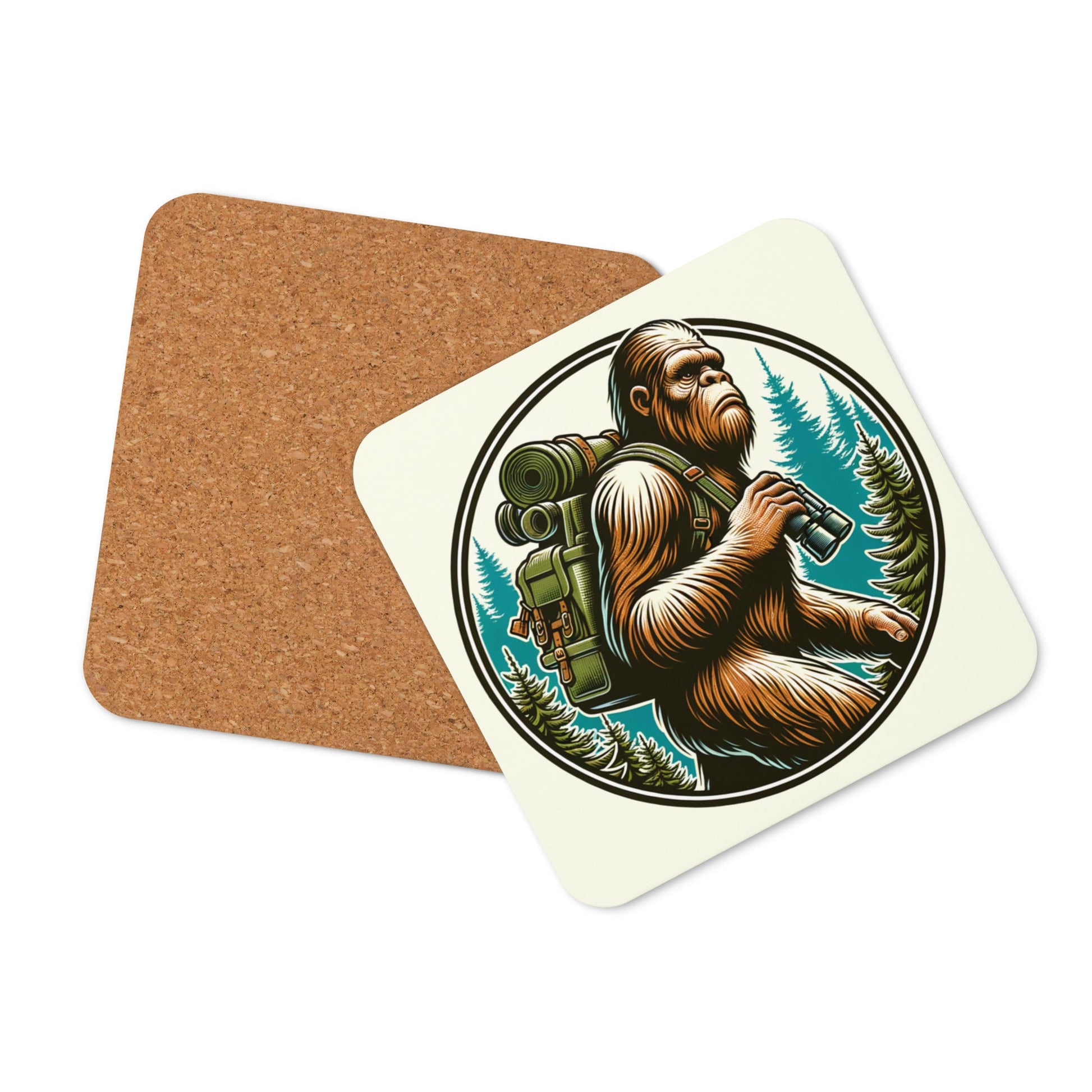 Bigfoot Hiking Cork - Back Coaster - Coasters - Discovery Co.