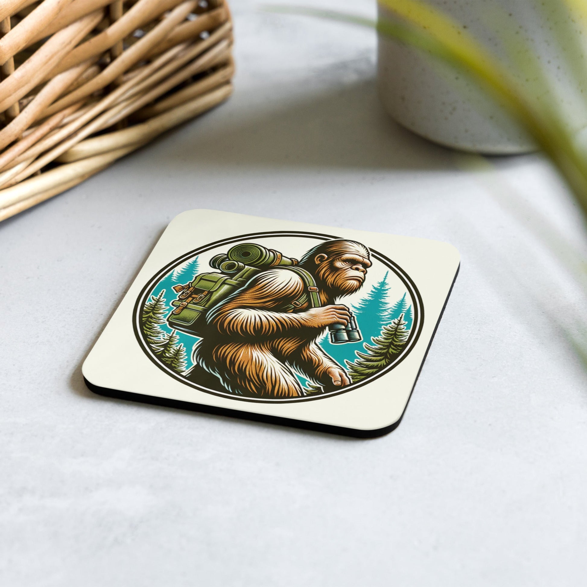 Bigfoot Hiking Cork - Back Coaster - Coasters - Discovery Co.