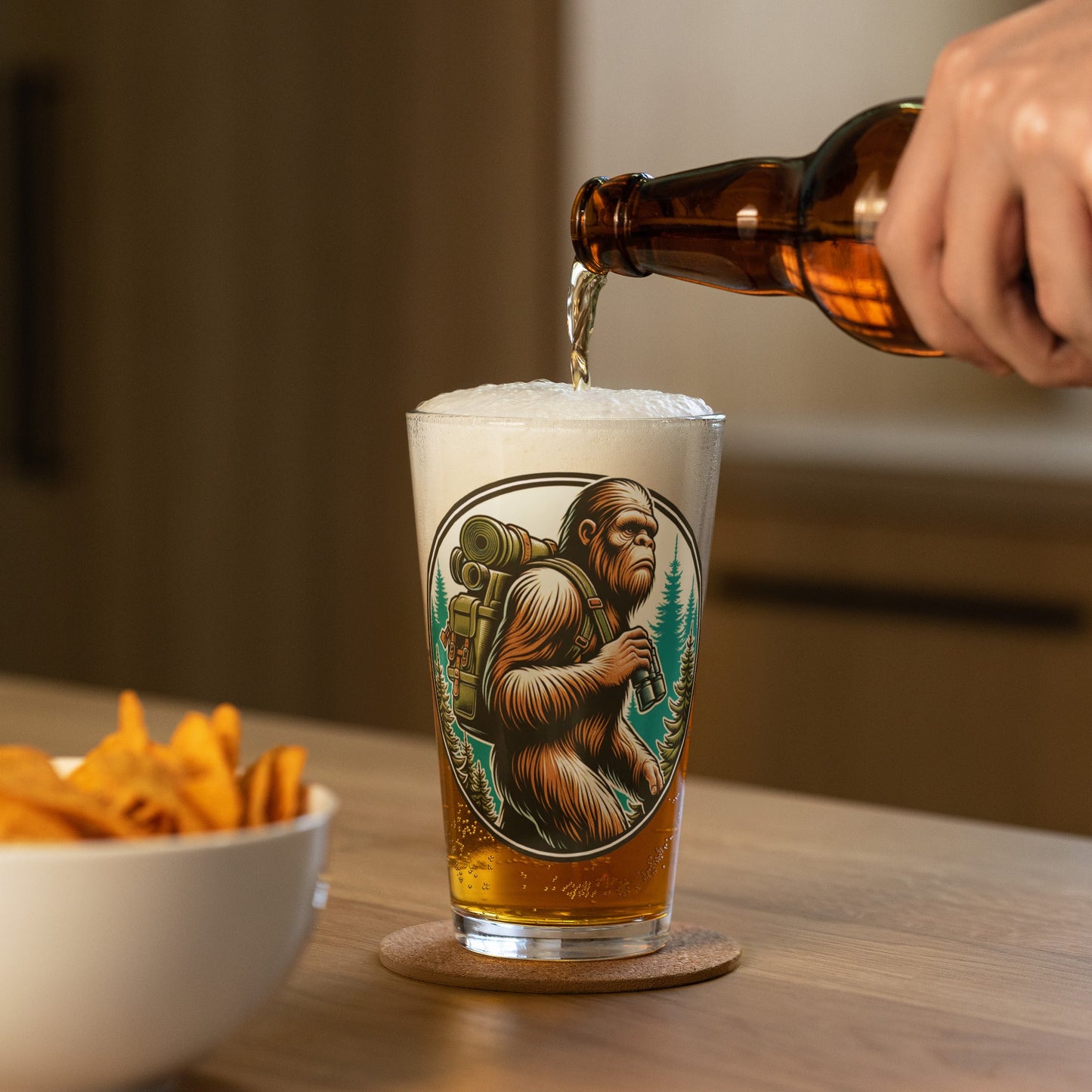 Bigfoot Hiking Pint Glass - Beer Glass - Discovery Co.
