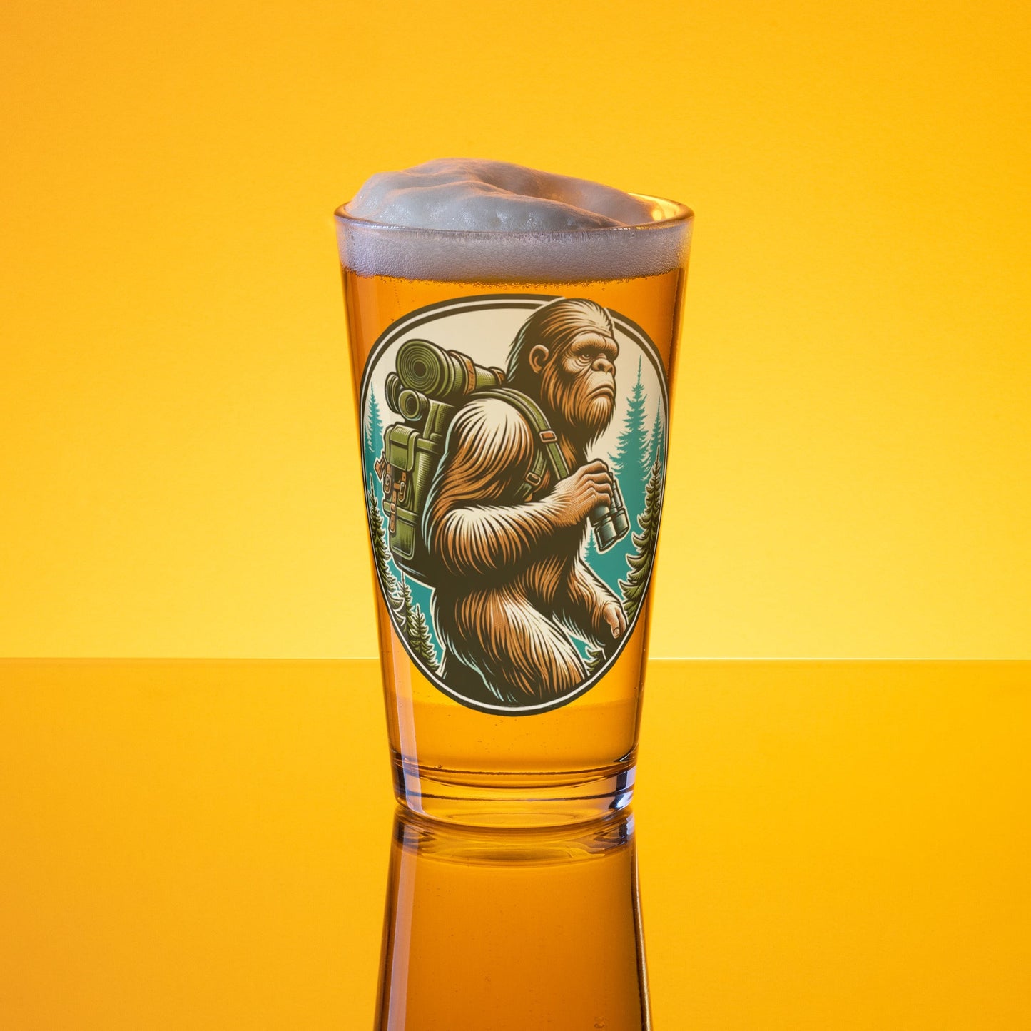 Bigfoot Hiking Pint Glass - Beer Glass - Discovery Co.