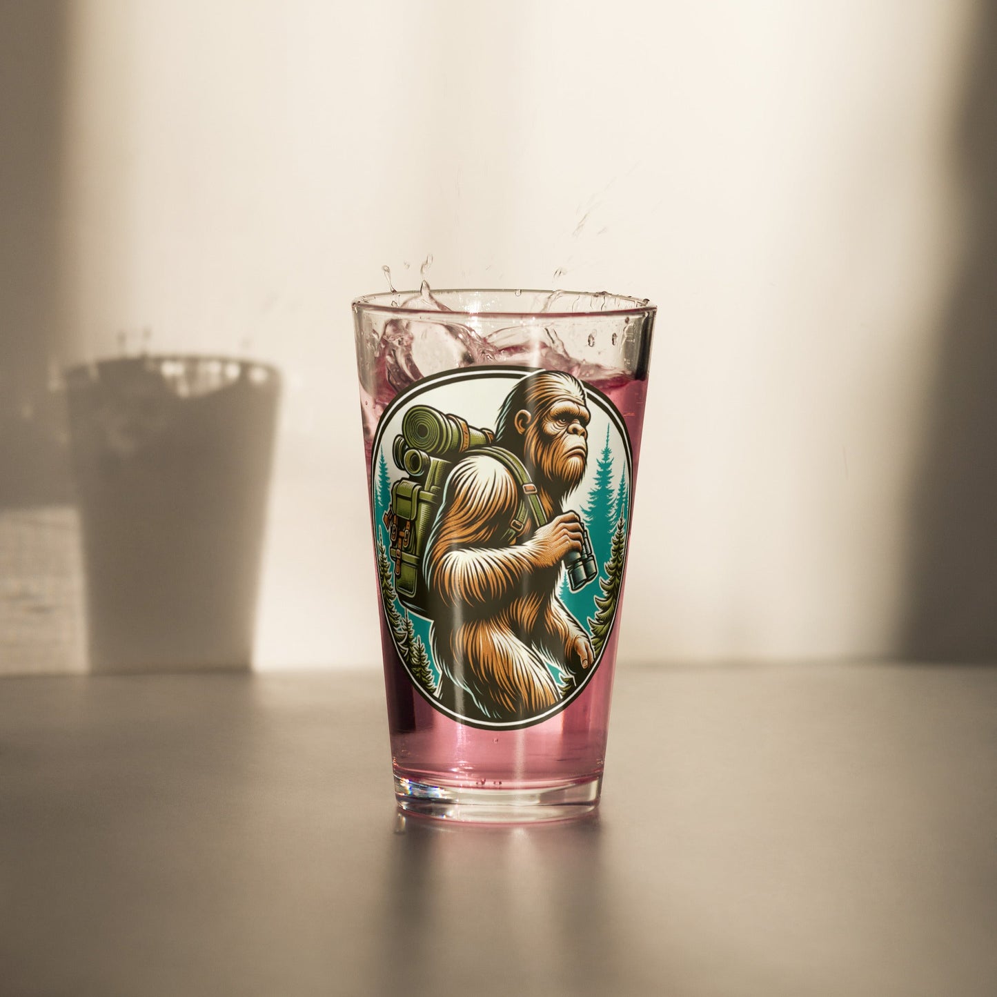 Bigfoot Hiking Pint Glass - Beer Glass - Discovery Co.