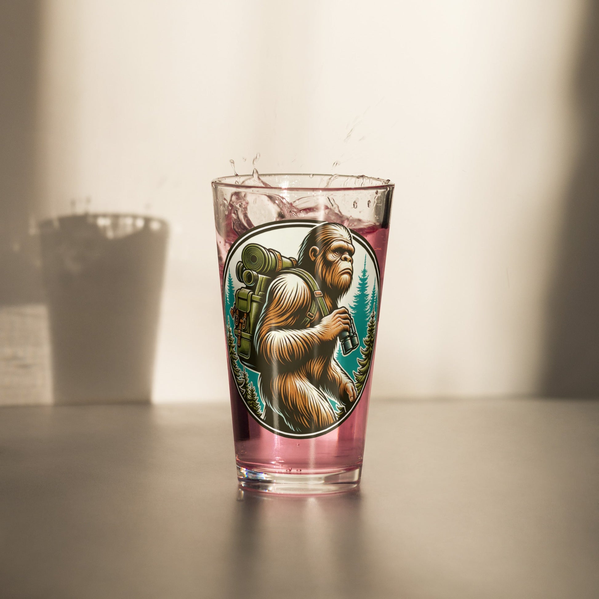 Bigfoot Hiking Pint Glass - Beer Glass - Discovery Co.