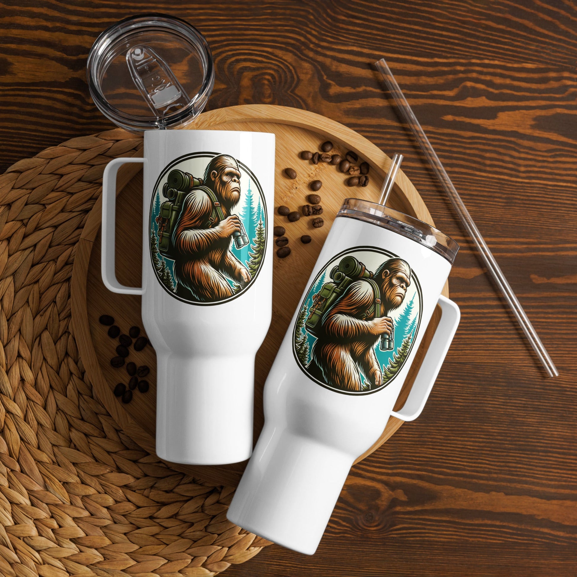 Bigfoot Hiking Travel Mug With Handle (25 oz and 40 oz) - Travel Mug - Discovery Co.