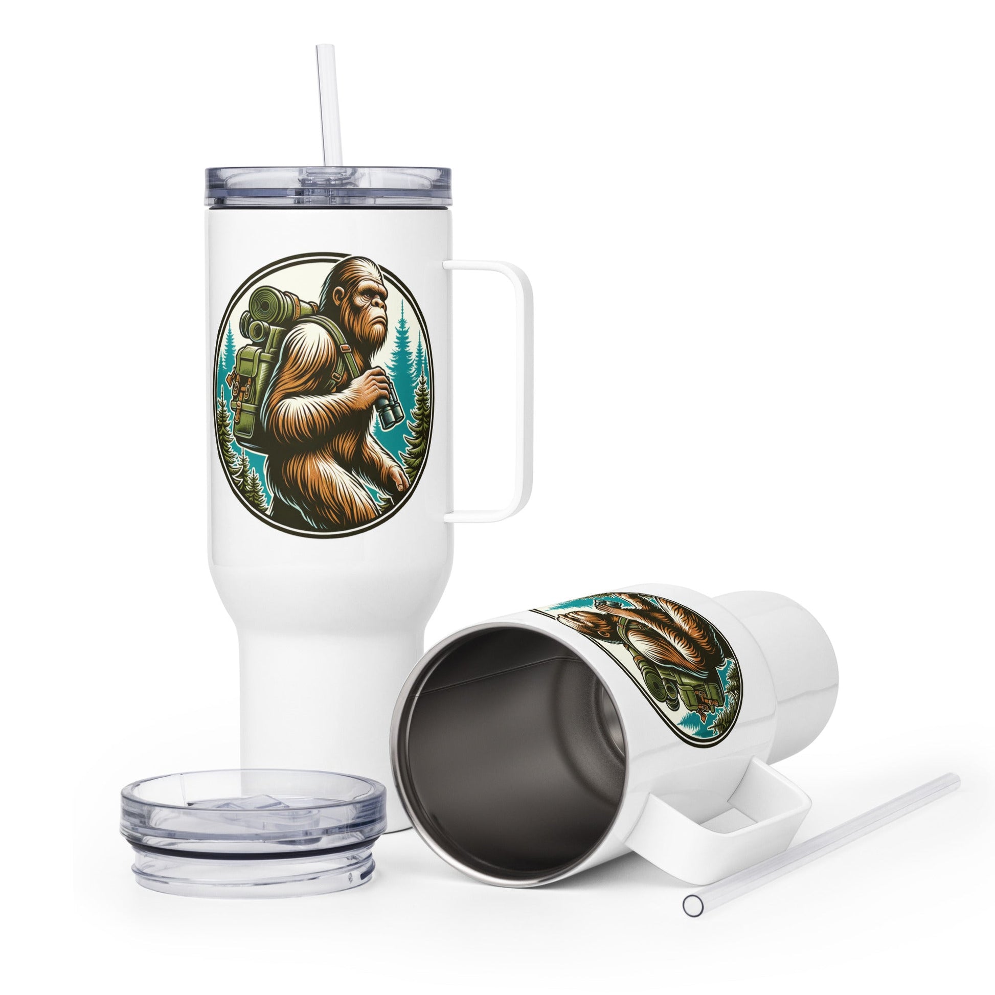 Bigfoot Hiking Travel Mug With Handle (25 oz and 40 oz) - Travel Mug - Discovery Co.