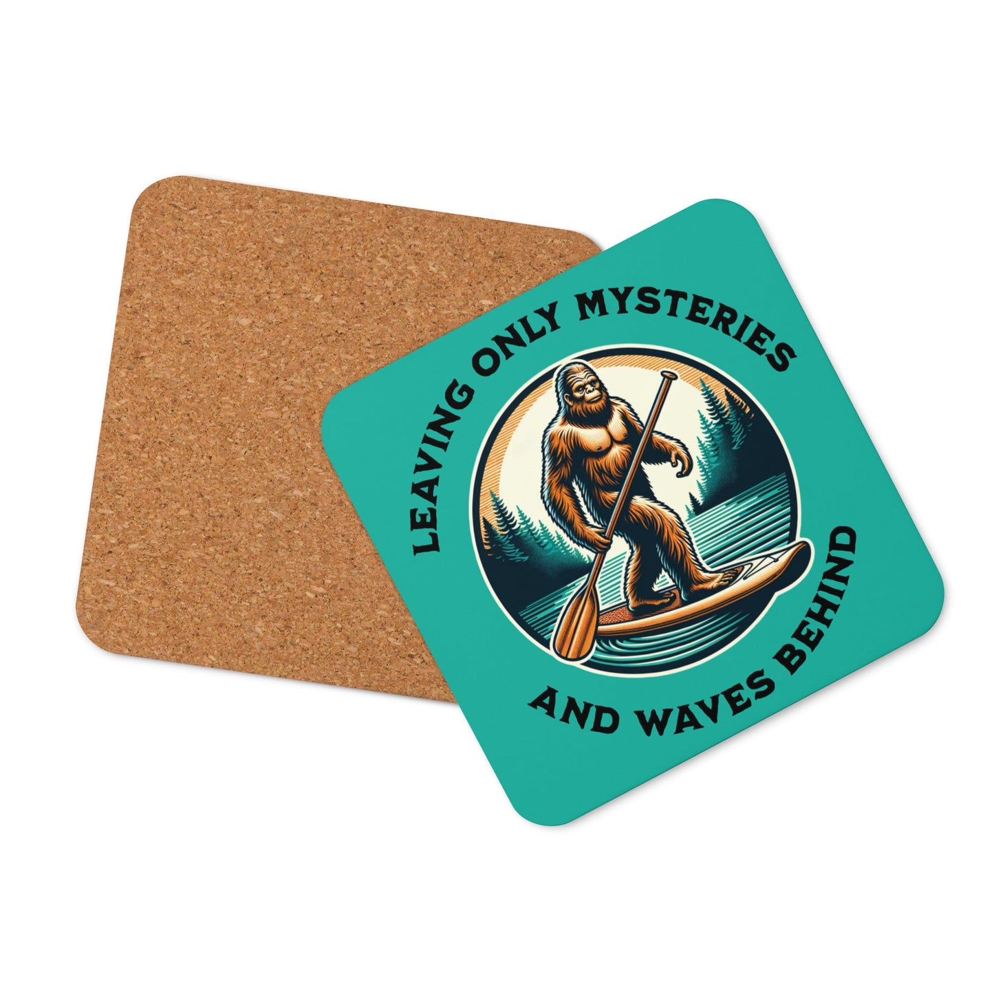 Bigfoot Paddle Boarding Cork - Back Coaster - Coasters - Discovery Co.