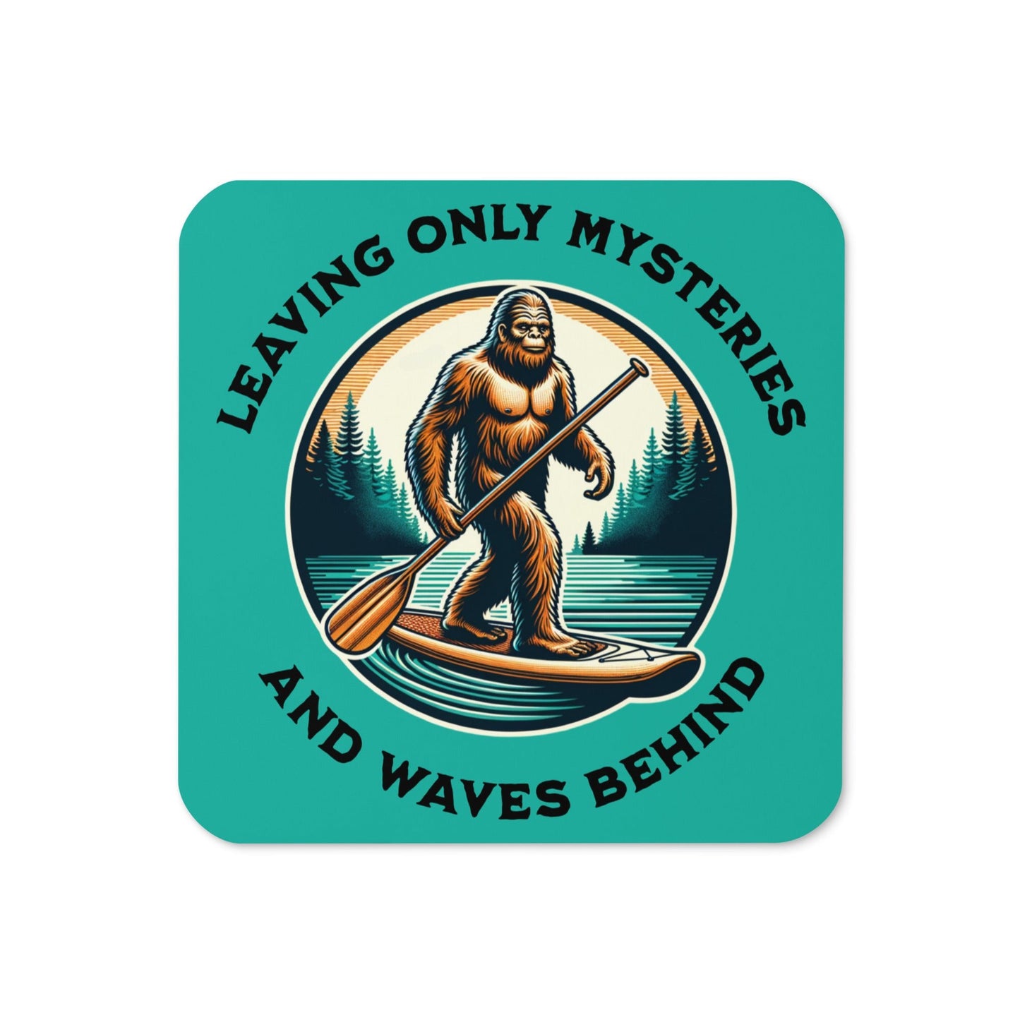Bigfoot Paddle Boarding Cork - Back Coaster - Coasters - Discovery Co.