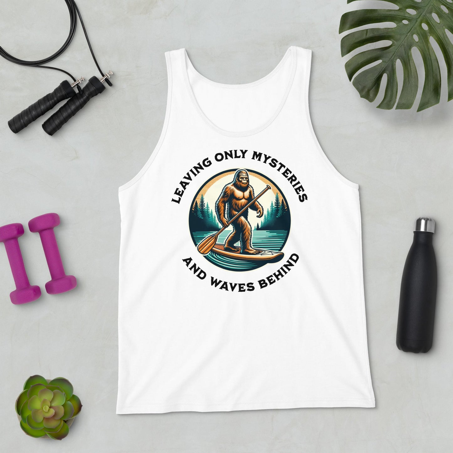 Bigfoot Paddle Boarding Men's Tank Top - Men's Shirts - Discovery Co.