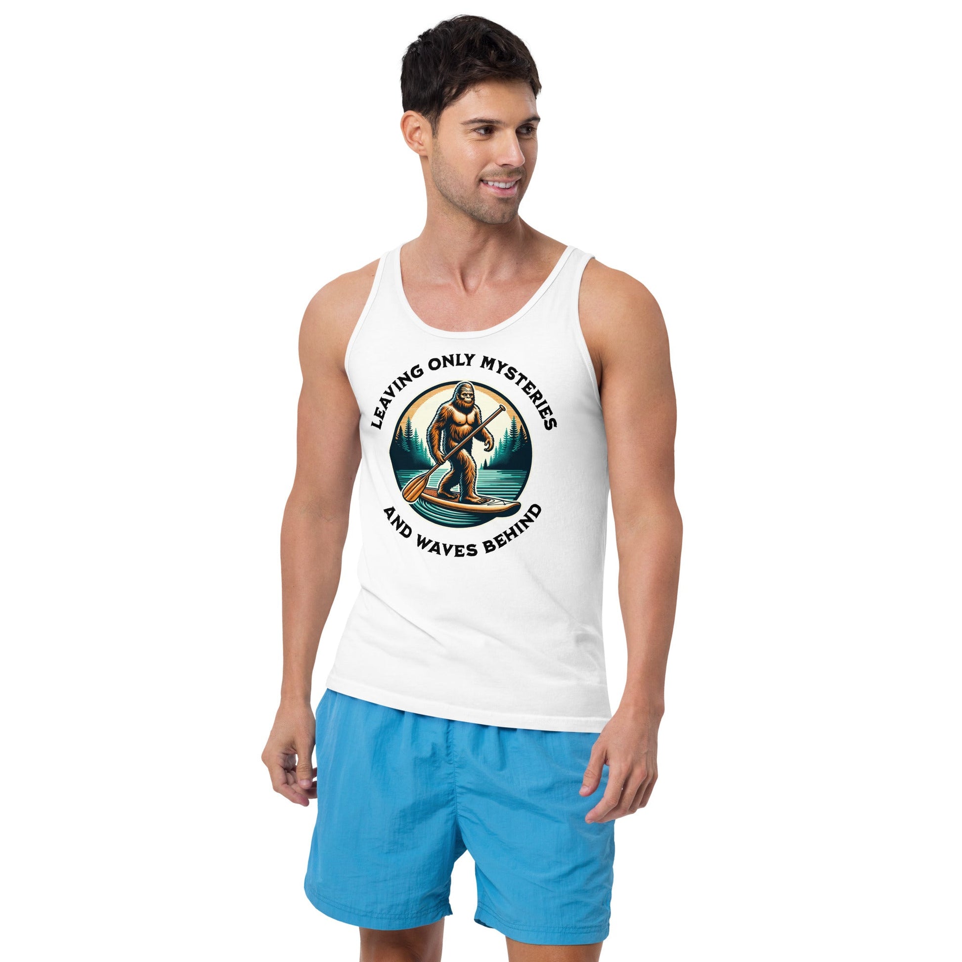Bigfoot Paddle Boarding Men's Tank Top - Men's Shirts - Discovery Co.