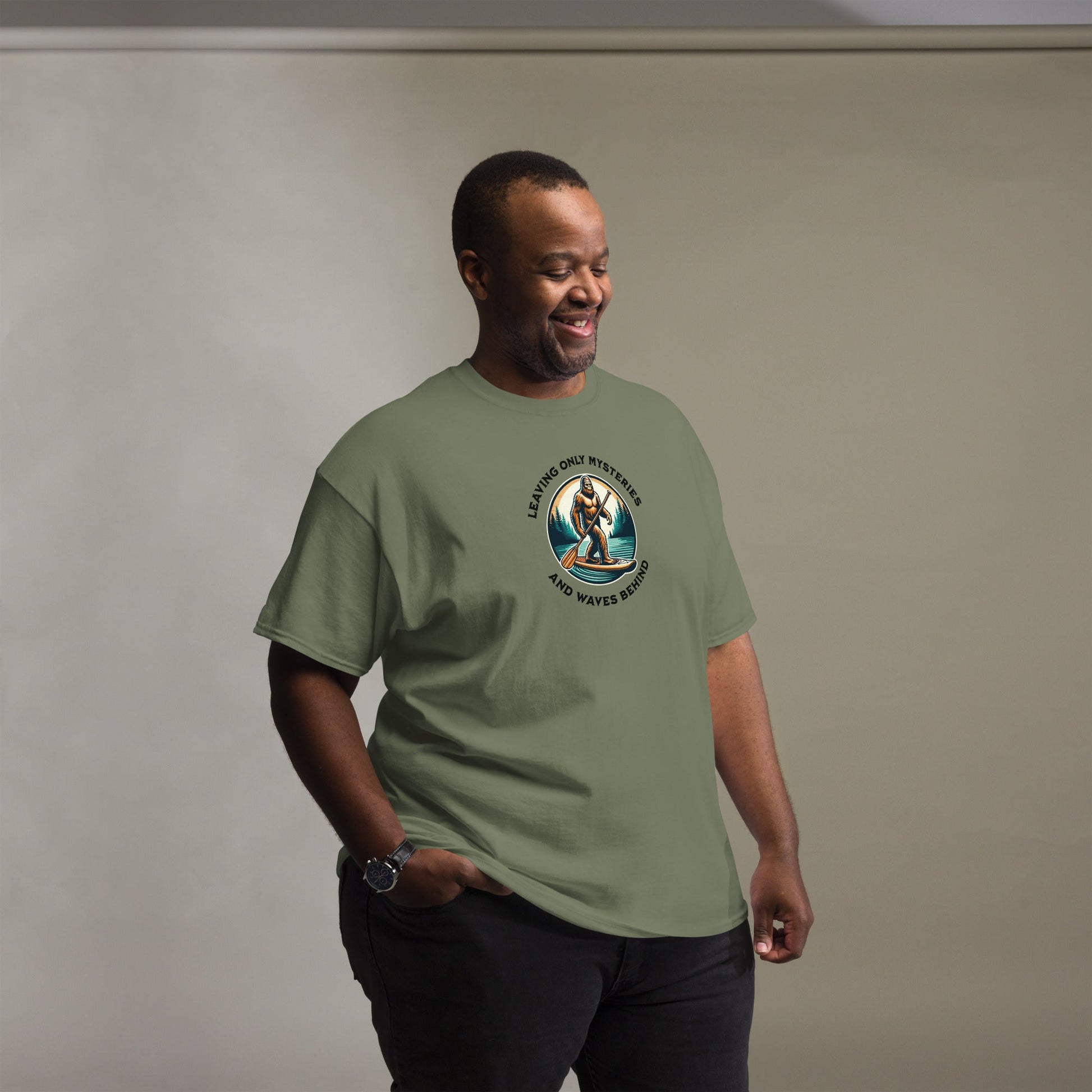 Bigfoot Paddle Boarding Men's (Unisex) Classic Tee - Men's Shirts - Discovery Co.