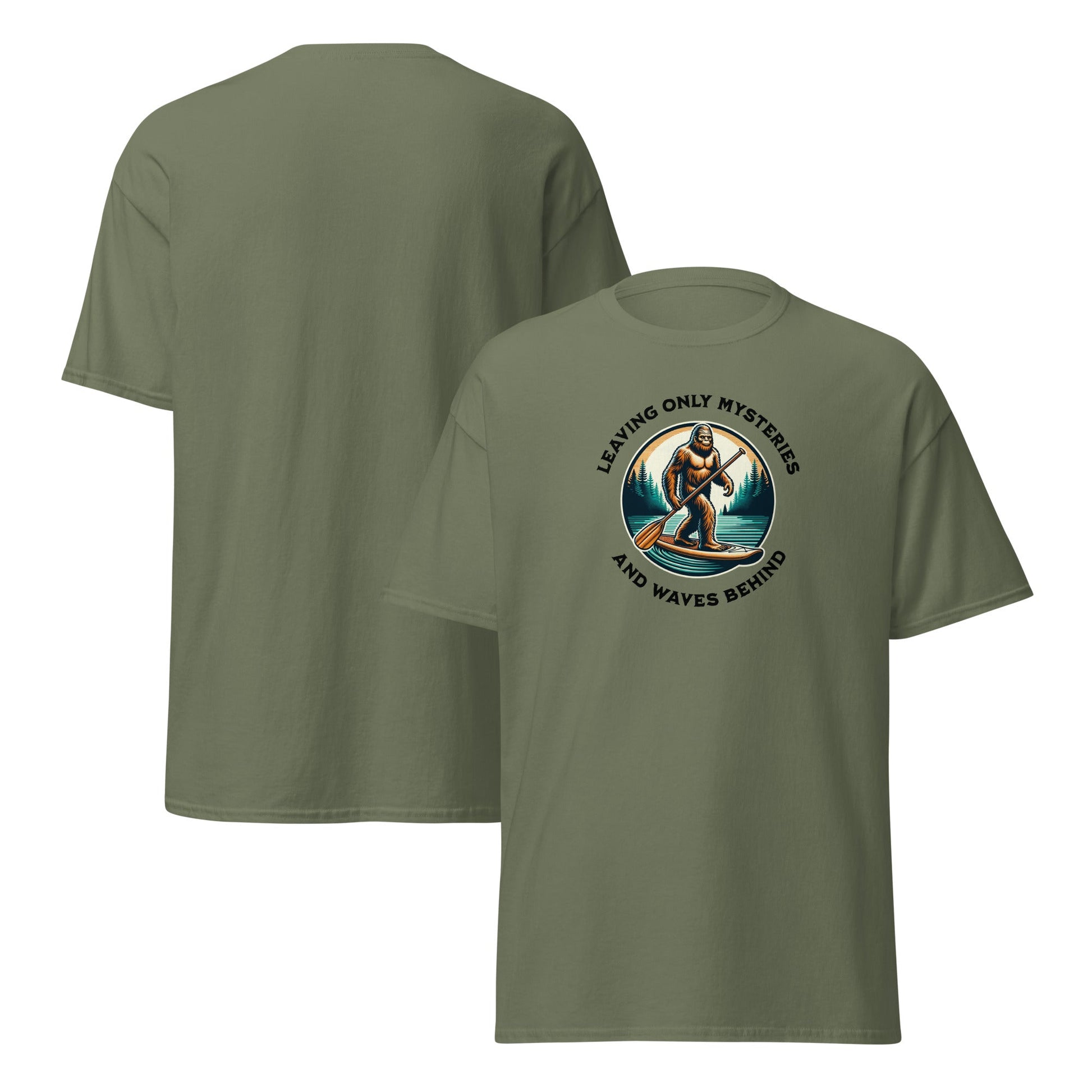 Bigfoot Paddle Boarding Men's (Unisex) Classic Tee - Men's Shirts - Discovery Co.