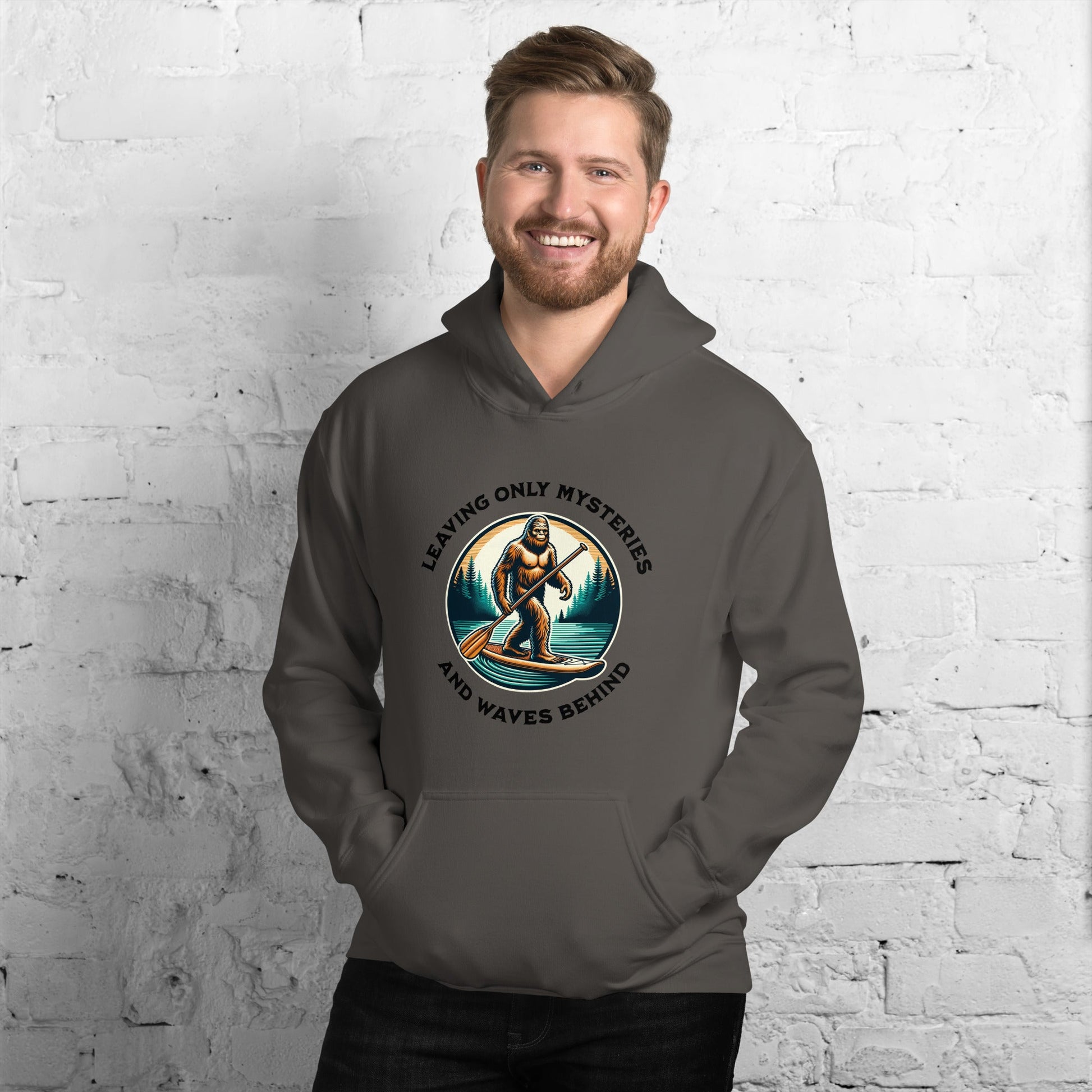 Bigfoot Paddle Boarding Men's (Unisex) Hoodie - Hoodies - Discovery Co.
