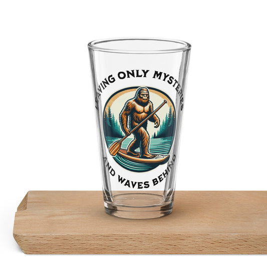 Bigfoot Paddle Boarding Pint Glass - Beer Glass - Discovery Co.