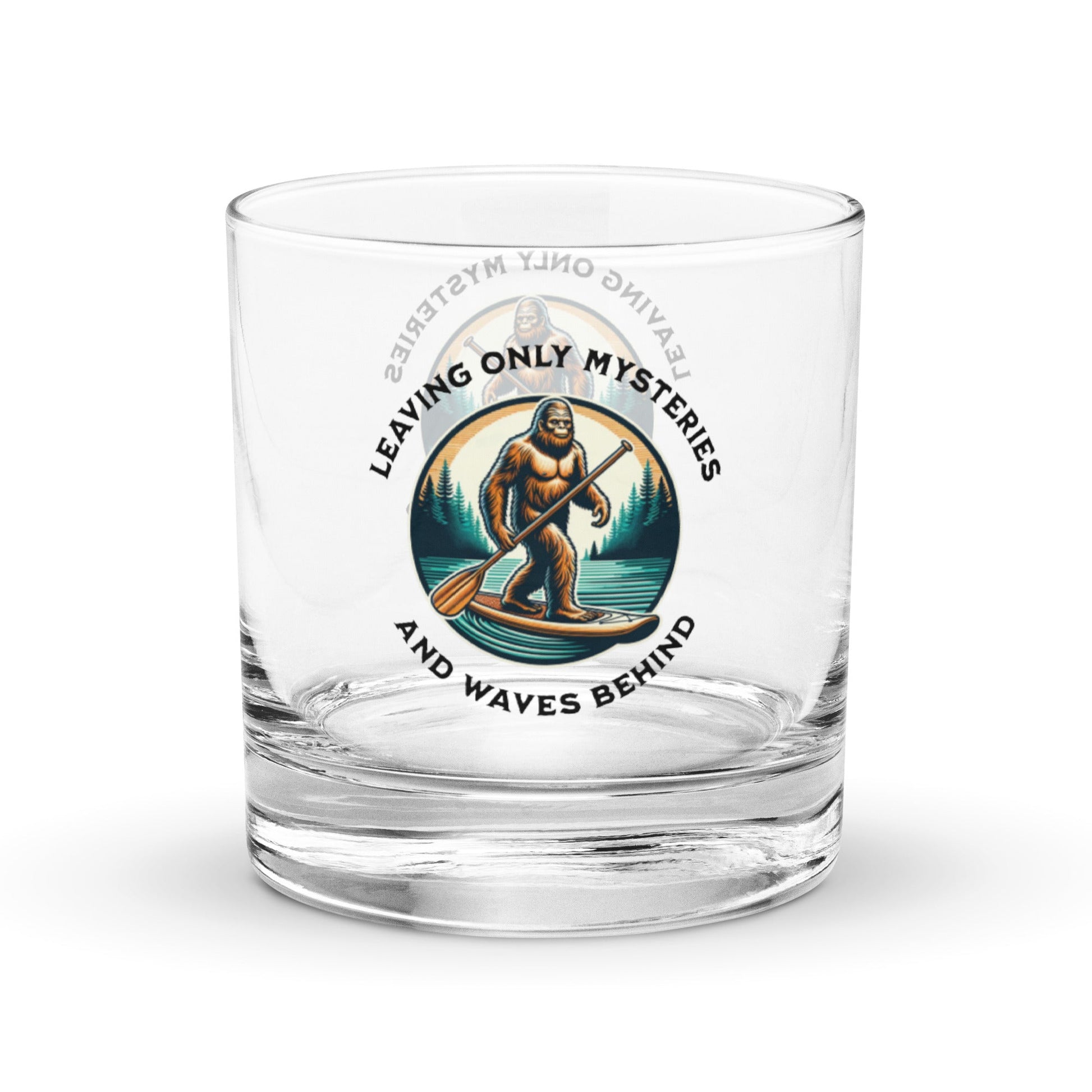 Bigfoot Paddle Boarding Rocks Glass - Rocks Glass - Discovery Co.