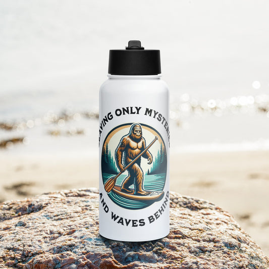 Bigfoot Paddle Boarding Stainless Steel Water Bottle With Straw Lid - Stainless Steel Water Bottle With Straw Lid - Discovery Co.