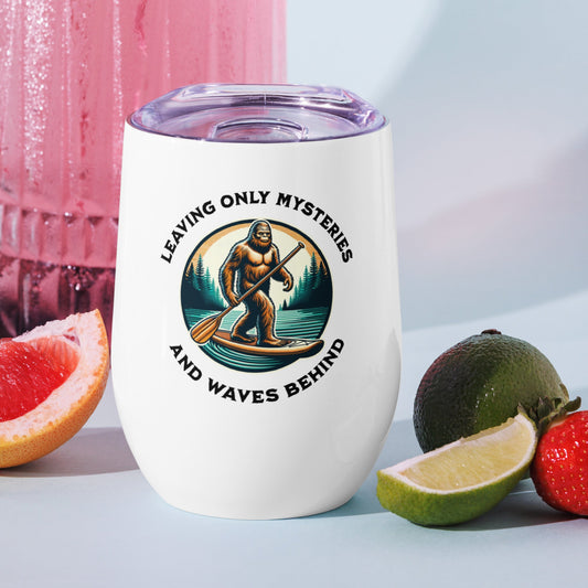 Bigfoot Paddle Boarding Stainless Steel Wine Tumbler - Steel Tumbler - Discovery Co.