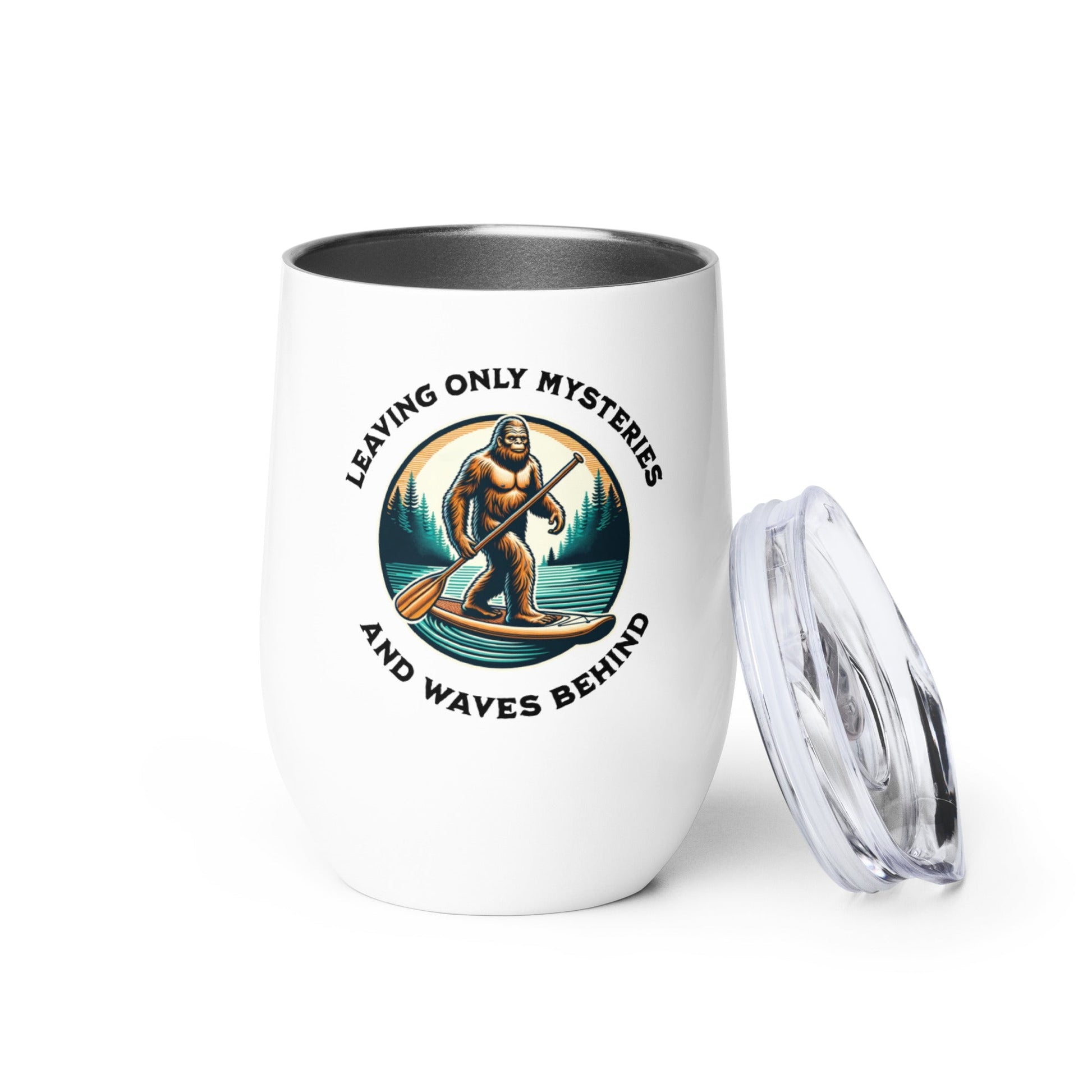 Bigfoot Paddle Boarding Stainless Steel Wine Tumbler - Steel Tumbler - Discovery Co.