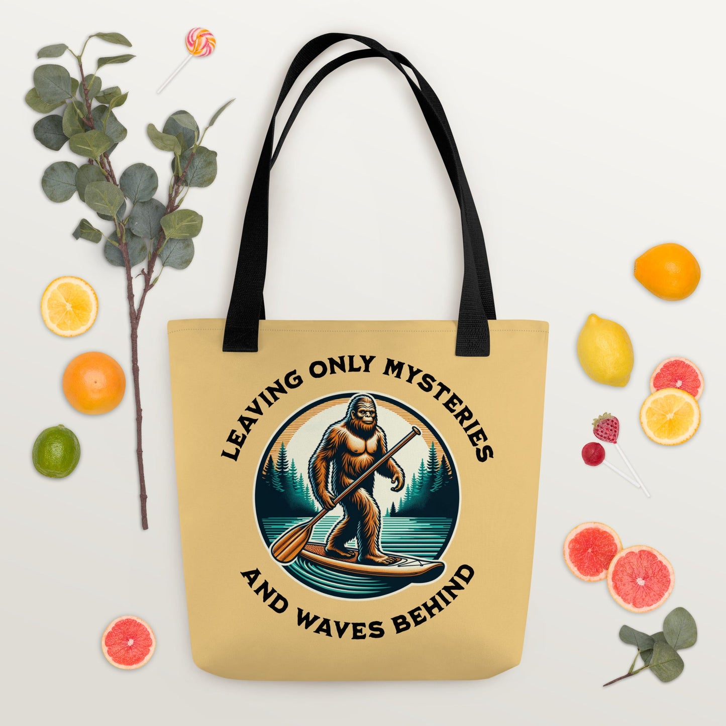 Bigfoot Paddle Boarding Tote Bag - Tote Bags - Discovery Co.