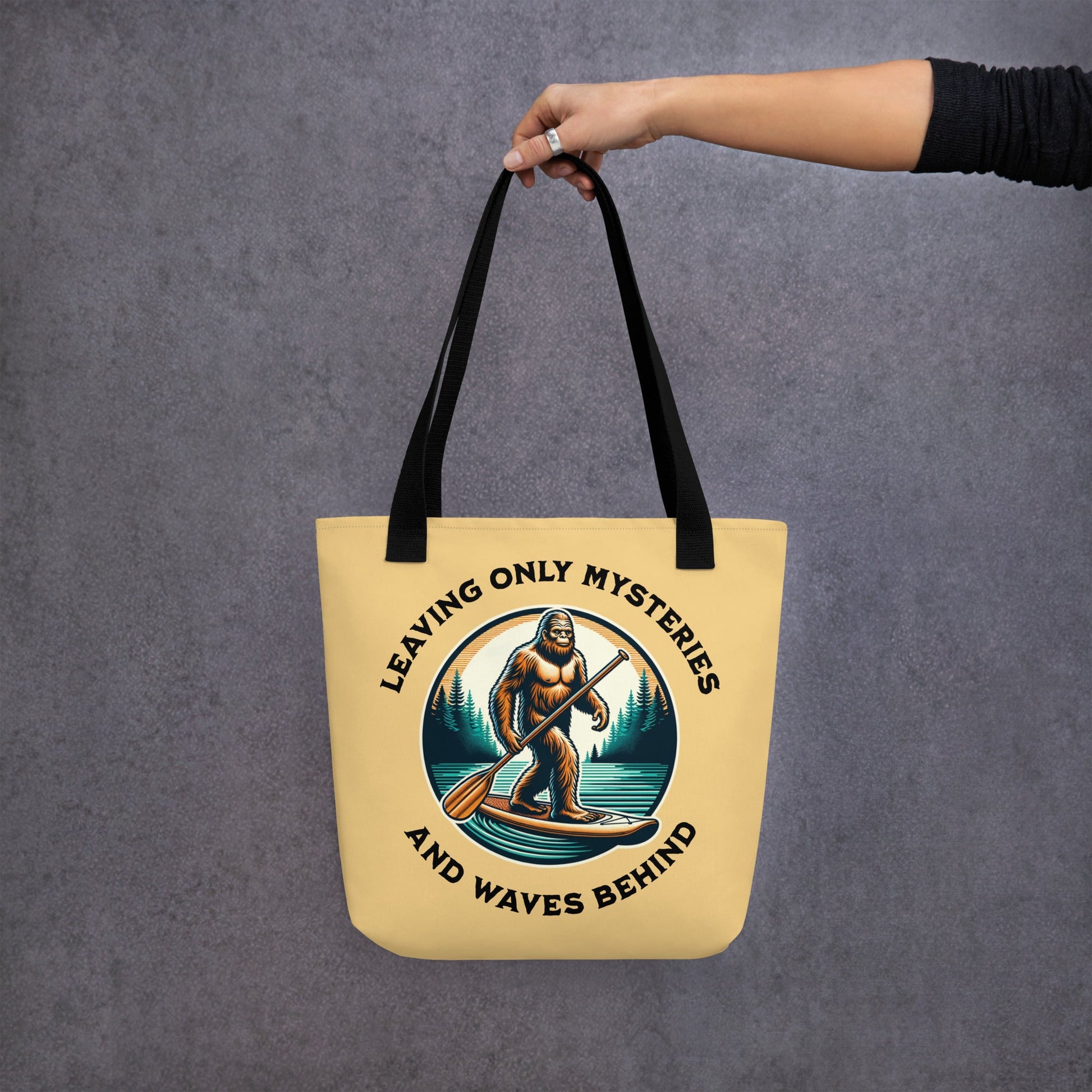 Bigfoot Paddle Boarding Tote Bag - Tote Bags - Discovery Co.