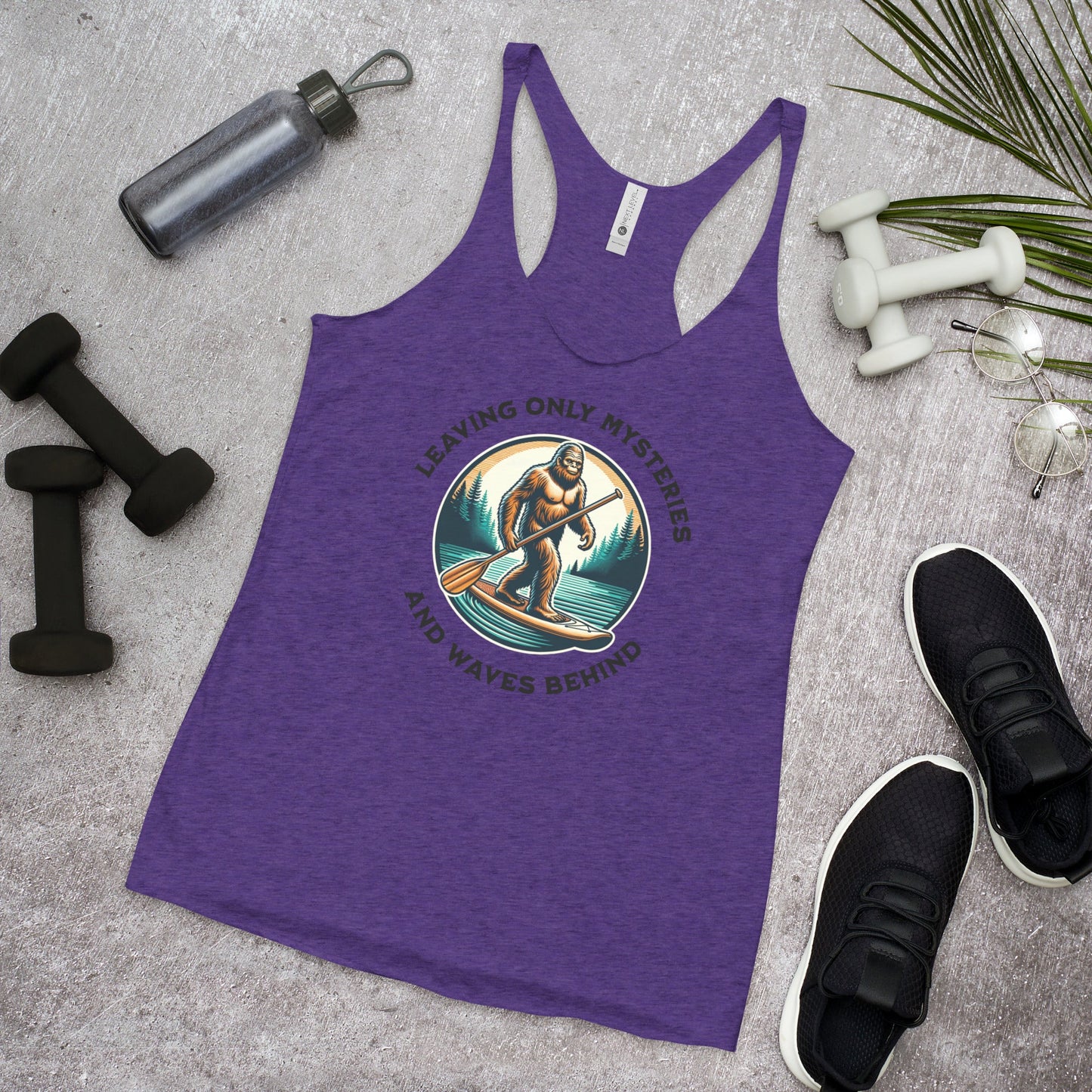 Bigfoot Paddle Boarding Women's Racerback Tank - Women's Shirts - Discovery Co.