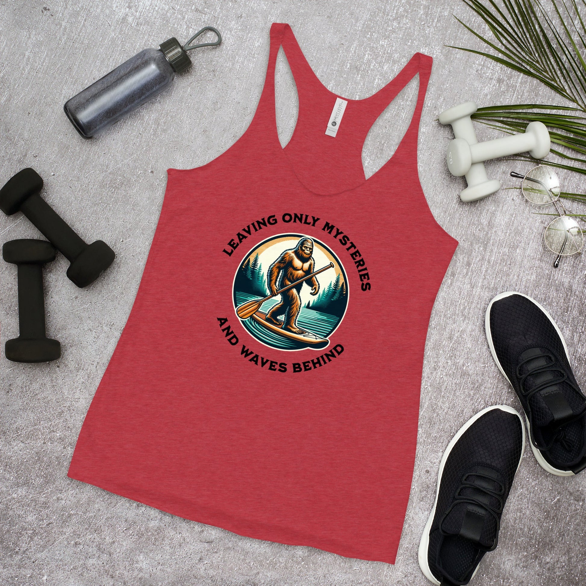 Bigfoot Paddle Boarding Women's Racerback Tank - Women's Shirts - Discovery Co.
