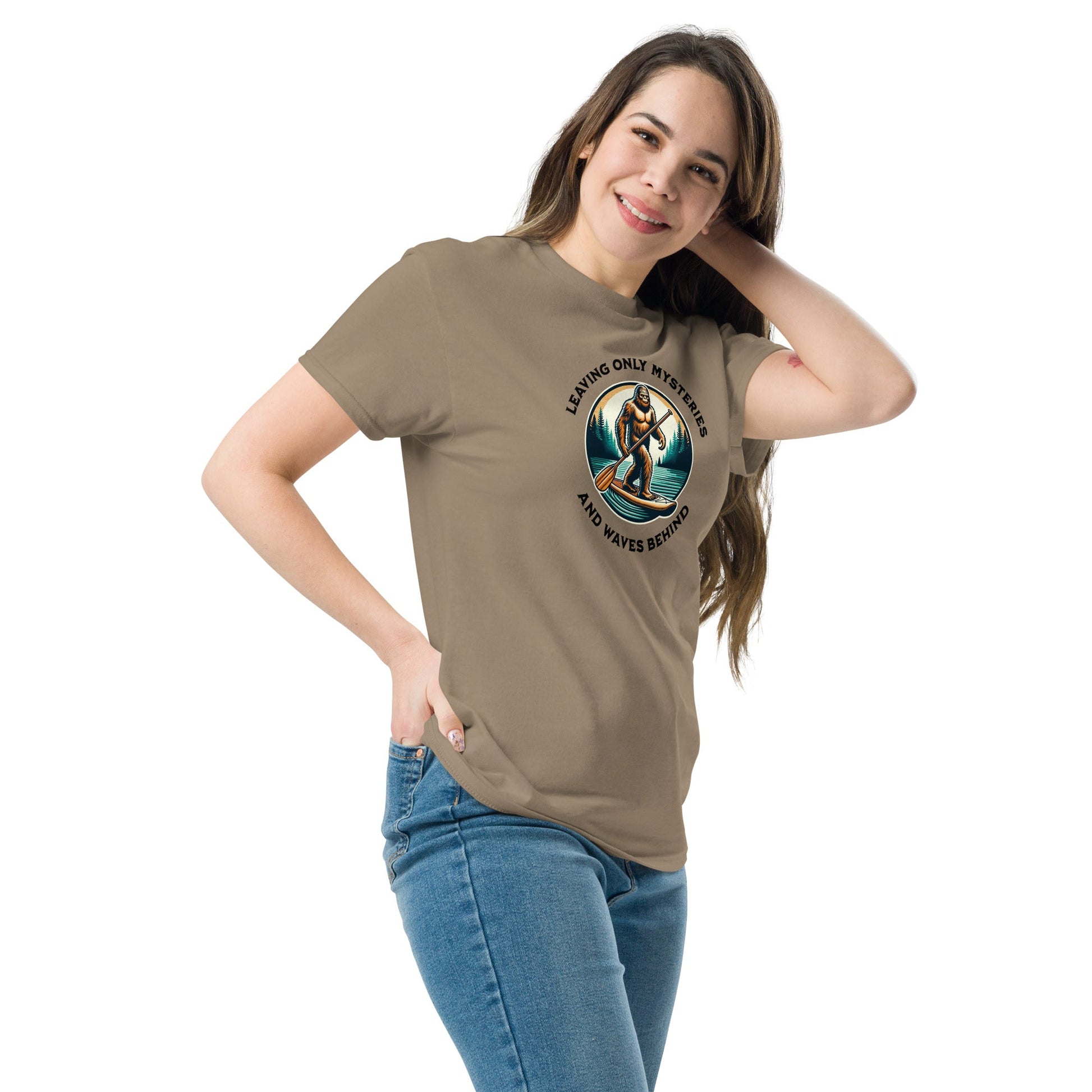 Bigfoot Paddle Boarding Women's (Unisex) Classic Tee - Women's Shirts - Discovery Co.