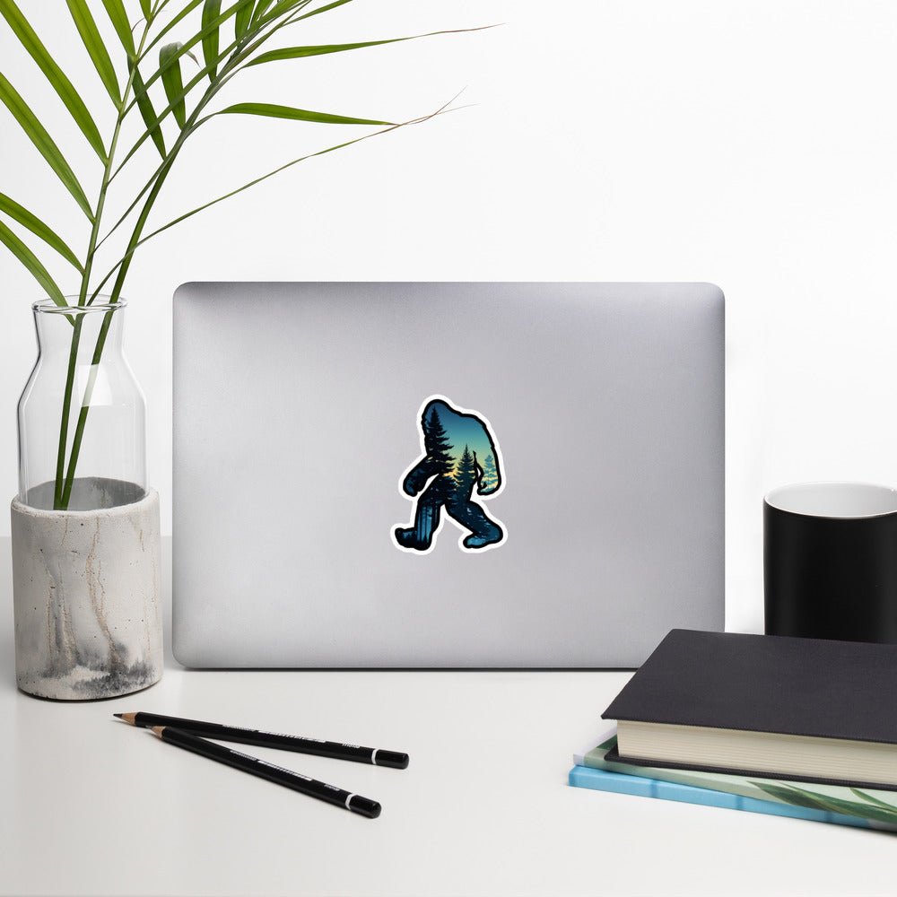 Bigfoot Sunset Forest Bubble - Free Stickers - Stickers - Discovery Co.