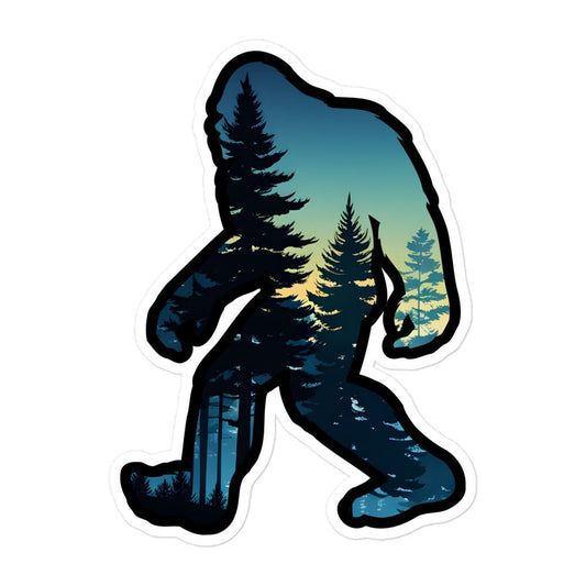 Bigfoot Sunset Forest Bubble - Free Stickers - Stickers - Discovery Co.
