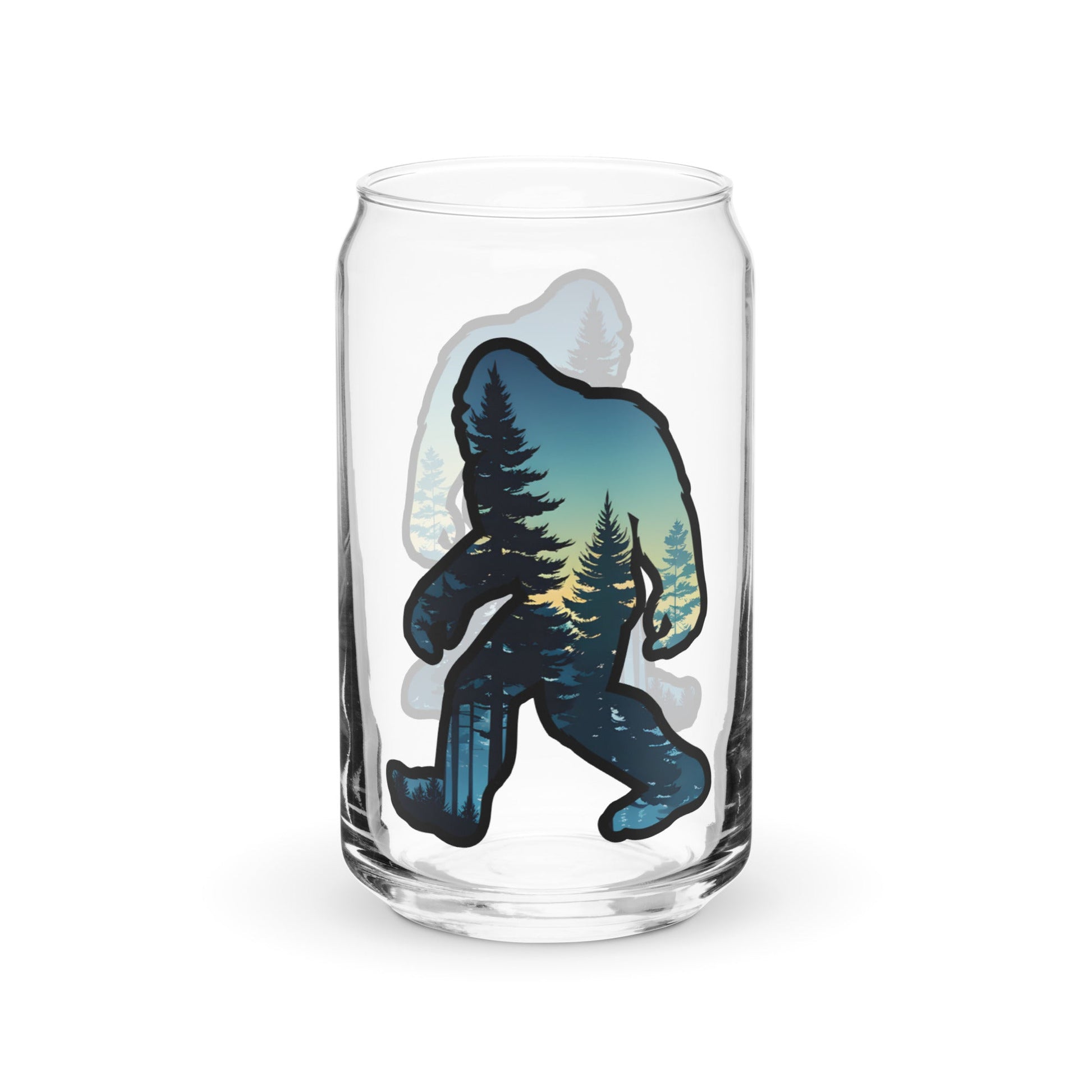 Bigfoot Sunset Forest Can - Shaped Glass - Can - Shaped Glass - Discovery Co.