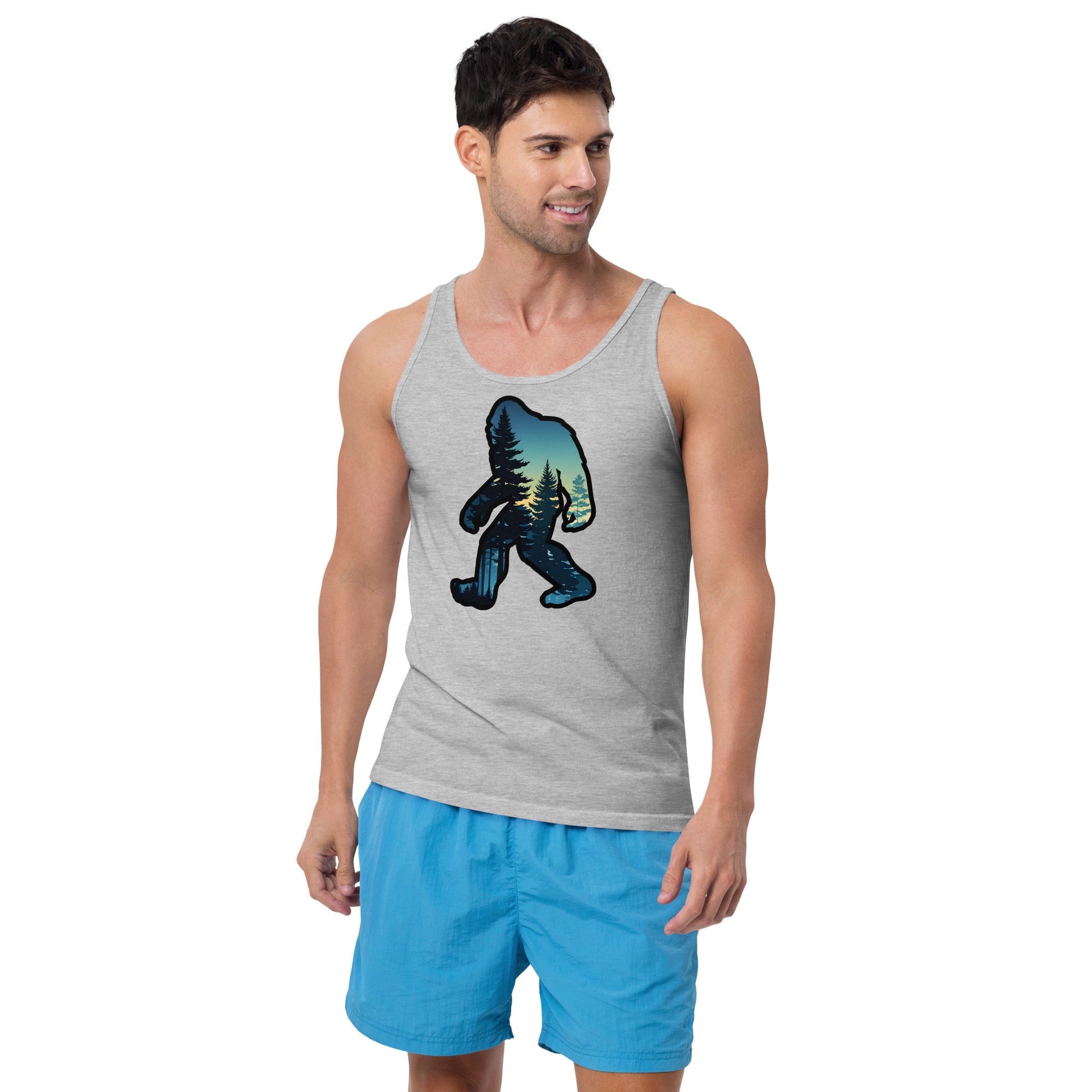 Bigfoot Sunset Forest Men's Tank Top - Men's Shirts - Discovery Co.