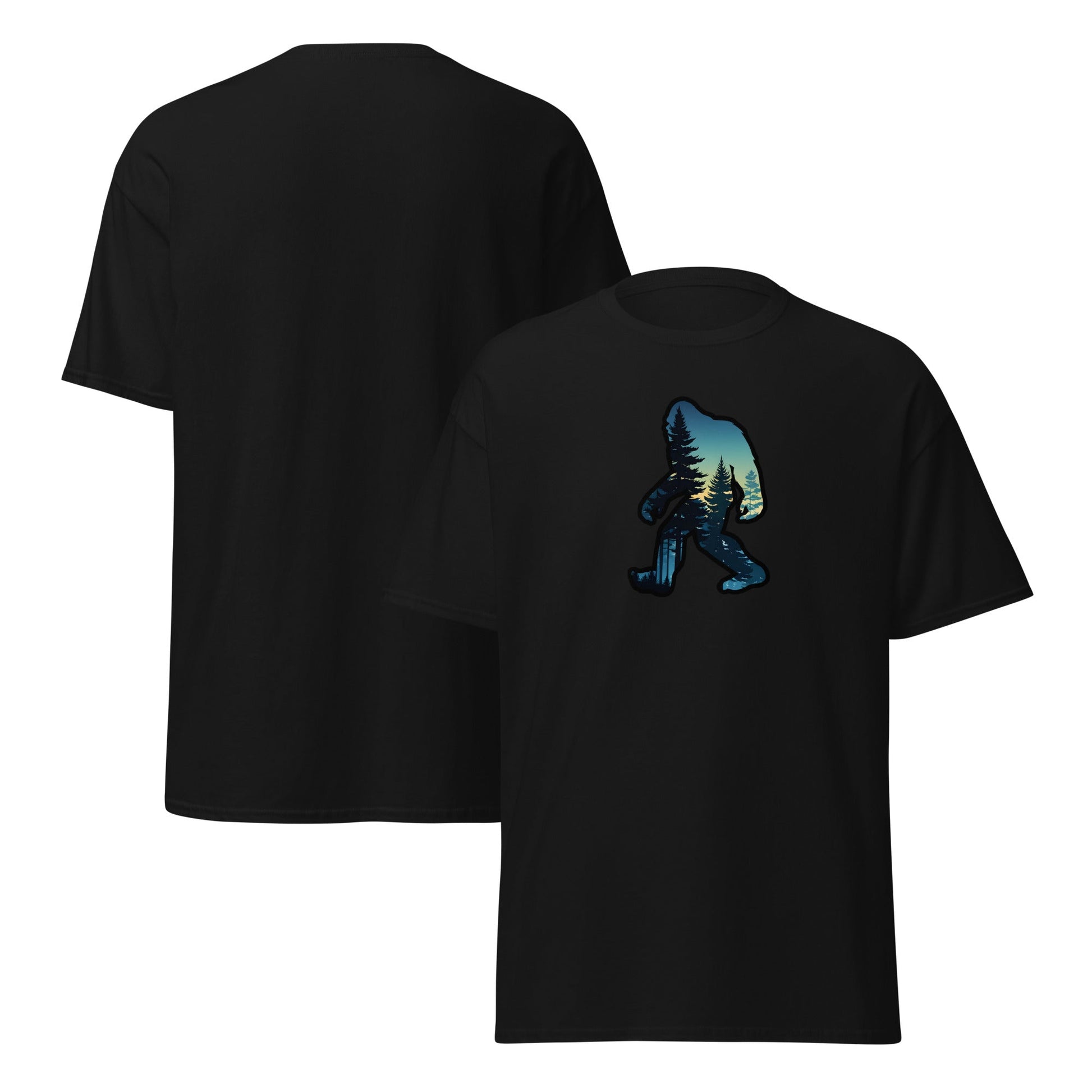 Bigfoot Sunset Forest Men's (Unisex) Classic Tee - Men's Shirts - Discovery Co.