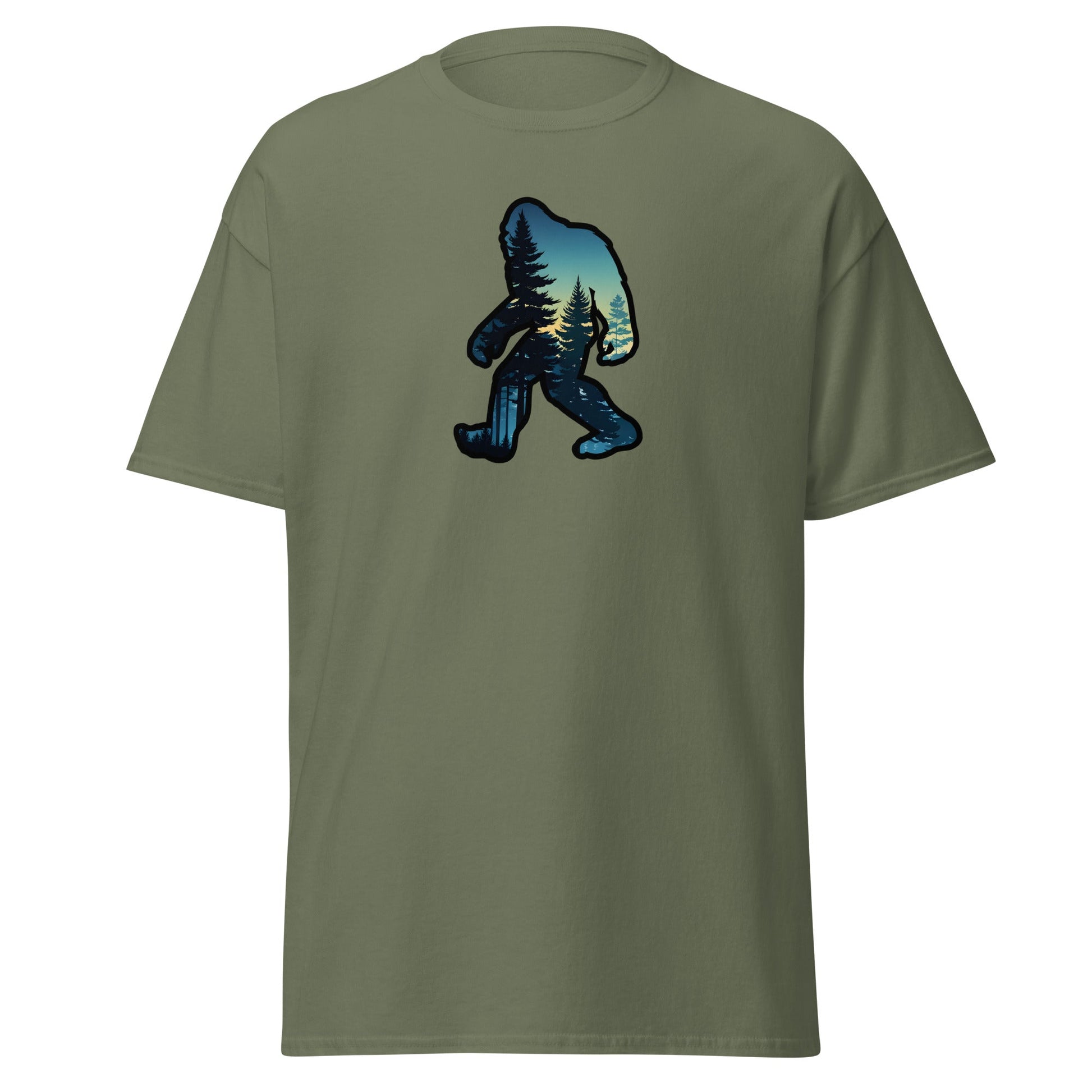 Bigfoot Sunset Forest Men's (Unisex) Classic Tee - Men's Shirts - Discovery Co.