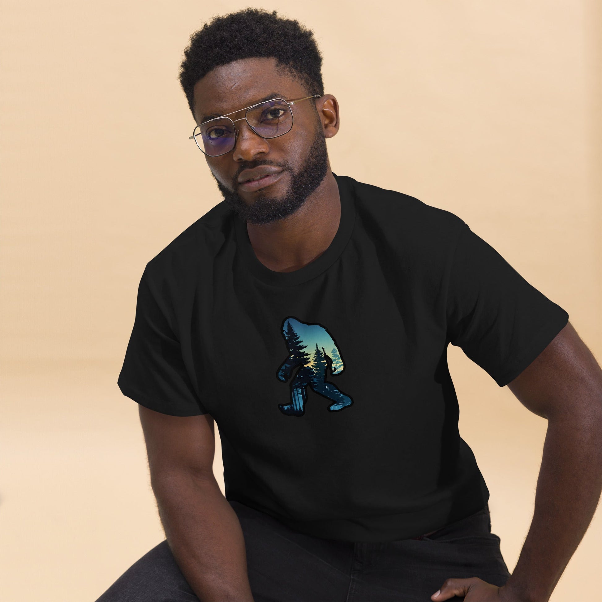 Bigfoot Sunset Forest Men's (Unisex) Classic Tee - Men's Shirts - Discovery Co.