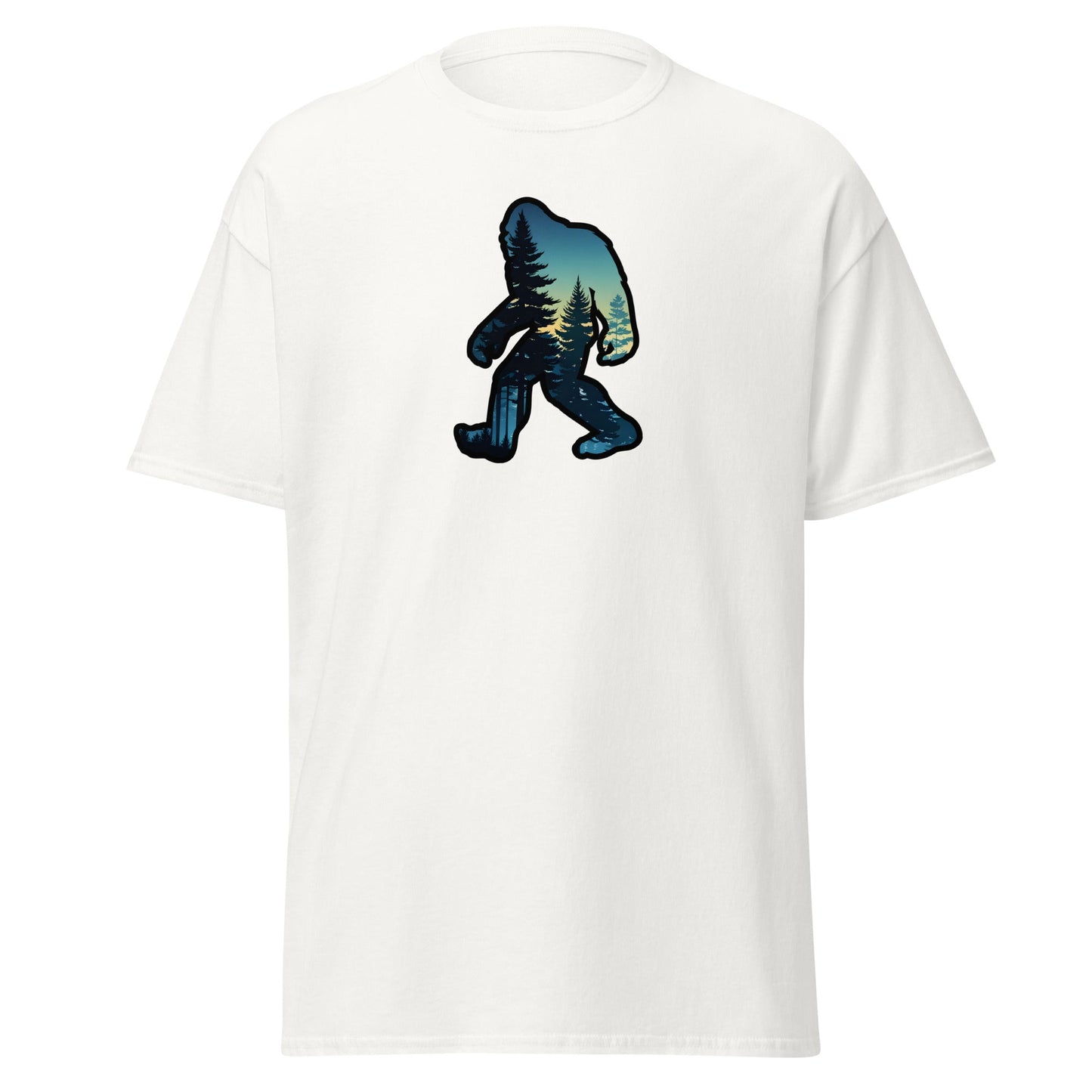 Bigfoot Sunset Forest Men's (Unisex) Classic Tee - Men's Shirts - Discovery Co.