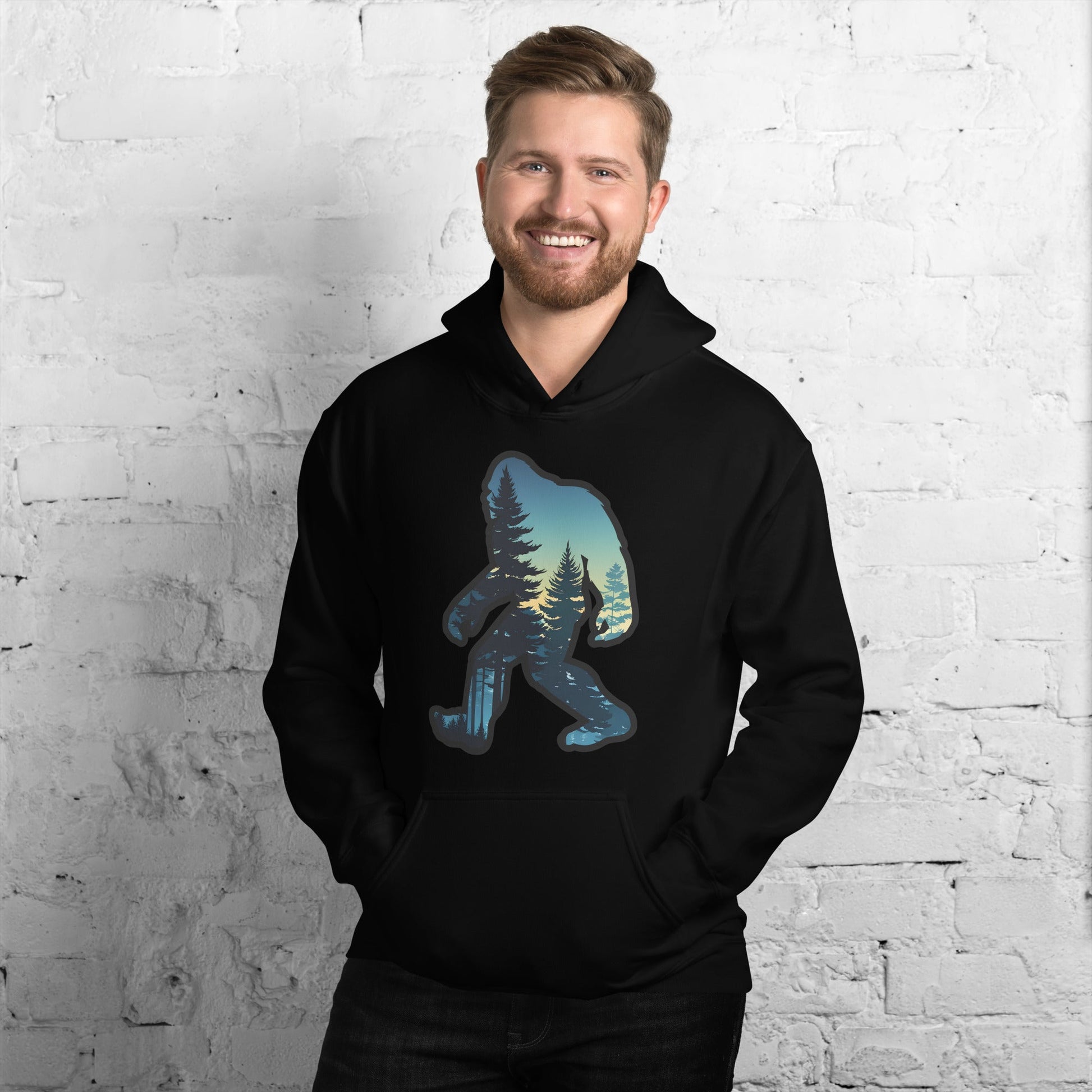 Bigfoot Sunset Forest Men's (Unisex) Hoodie - Hoodies - Discovery Co.