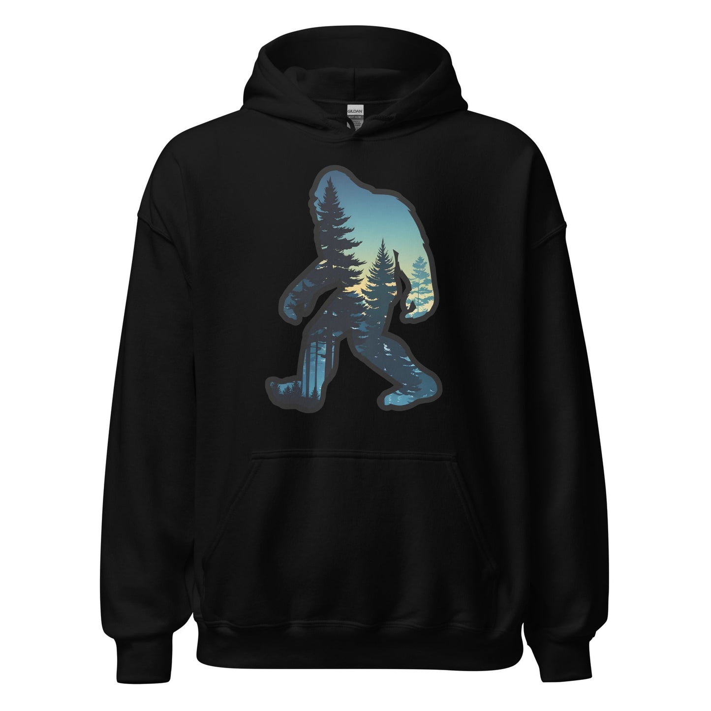 Bigfoot Sunset Forest Men's (Unisex) Hoodie - Hoodies - Discovery Co.
