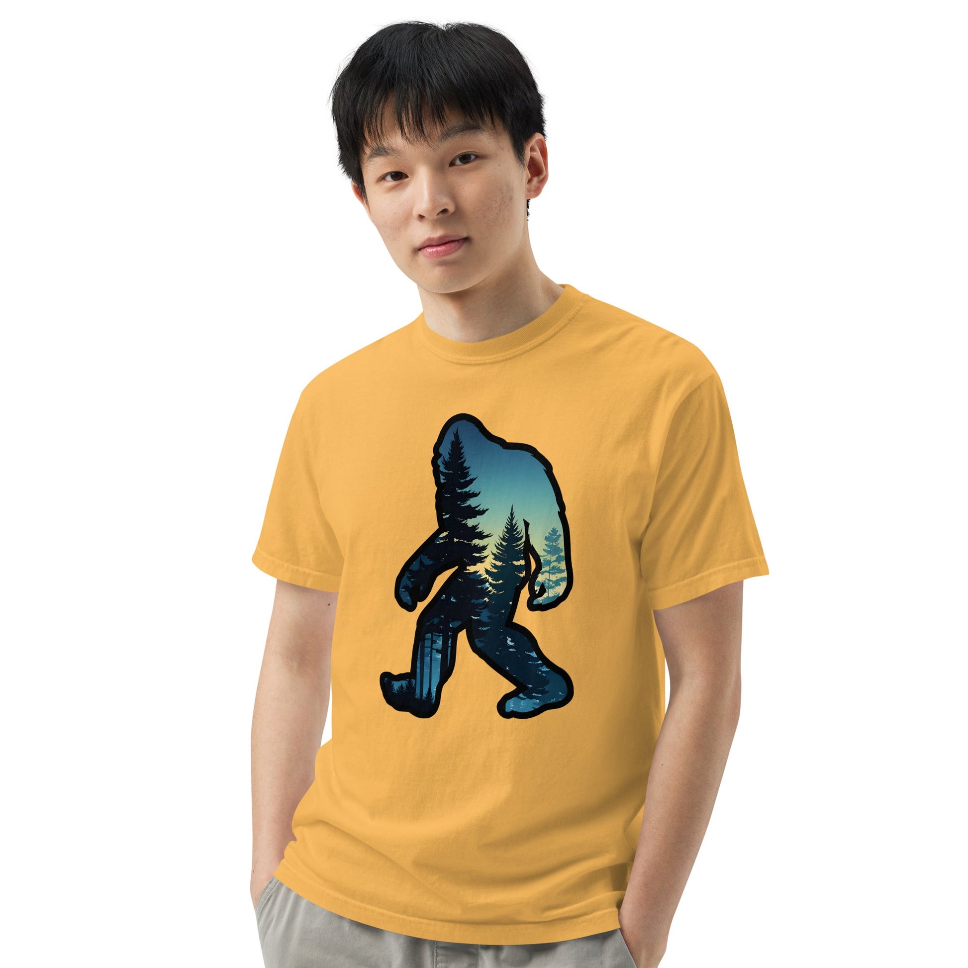 Bigfoot Sunset Forest Men's (Unisex) Premium Tee - Men's Shirts - Discovery Co.