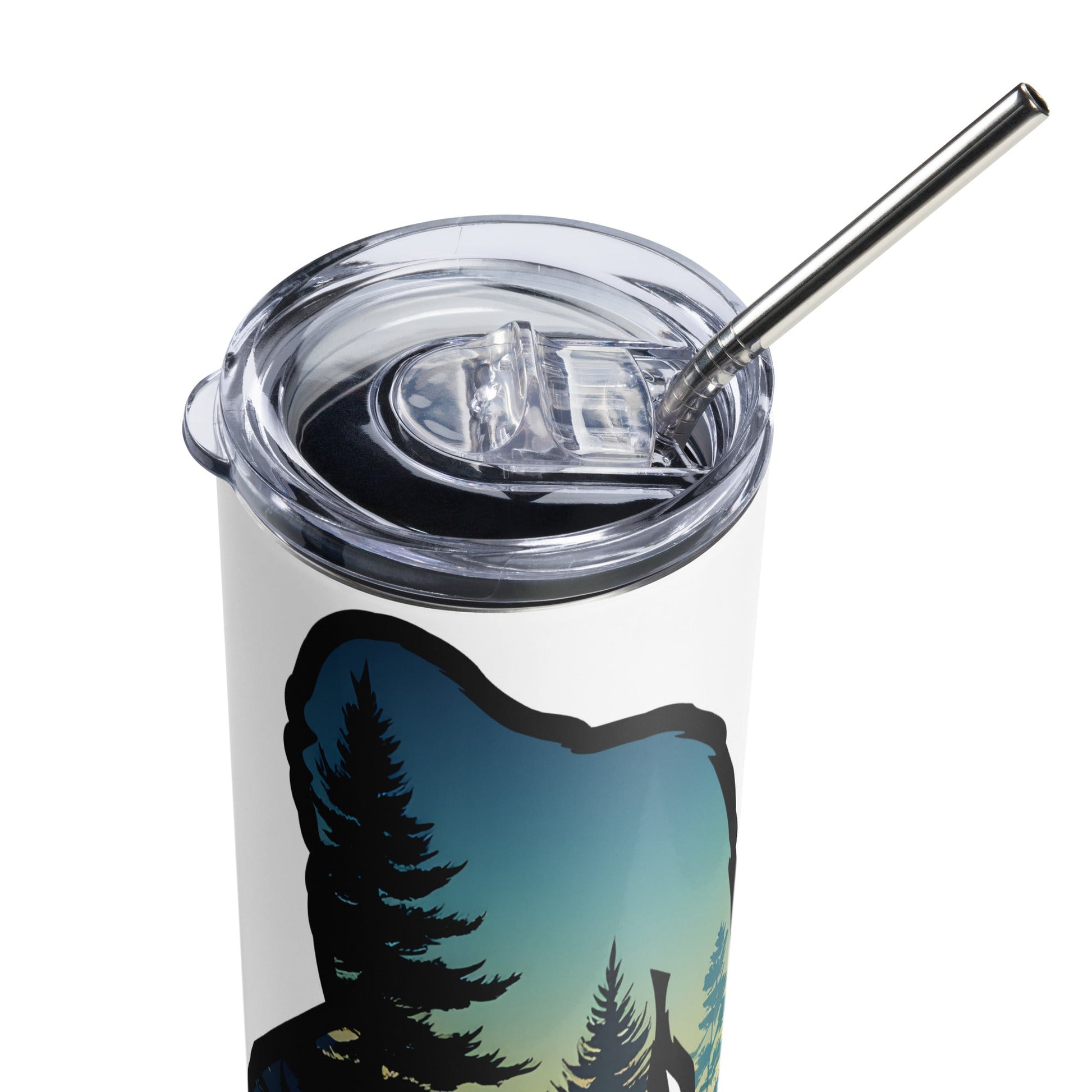 Bigfoot Sunset Forest Stainless Steel Tumbler - Steel Tumbler - Discovery Co.