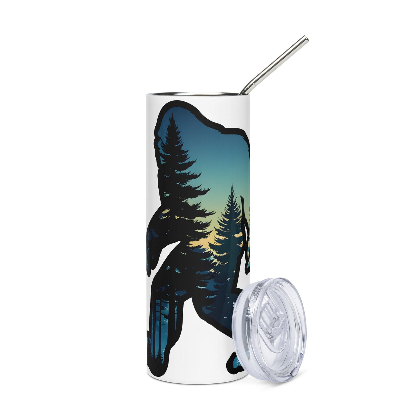 Bigfoot Sunset Forest Stainless Steel Tumbler - Steel Tumbler - Discovery Co.