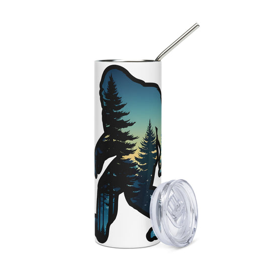 Bigfoot Sunset Forest Stainless Steel Tumbler - Steel Tumbler - Discovery Co.
