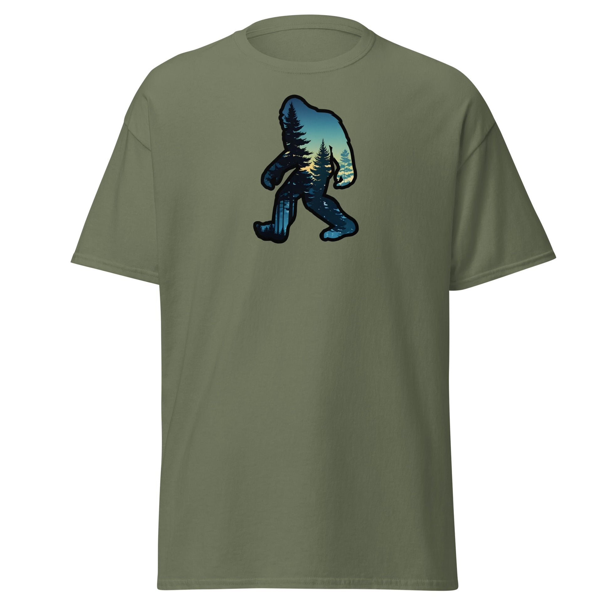 Bigfoot Sunset Forest Women's (Unisex) Classic Tee - Women's Shirts - Discovery Co.