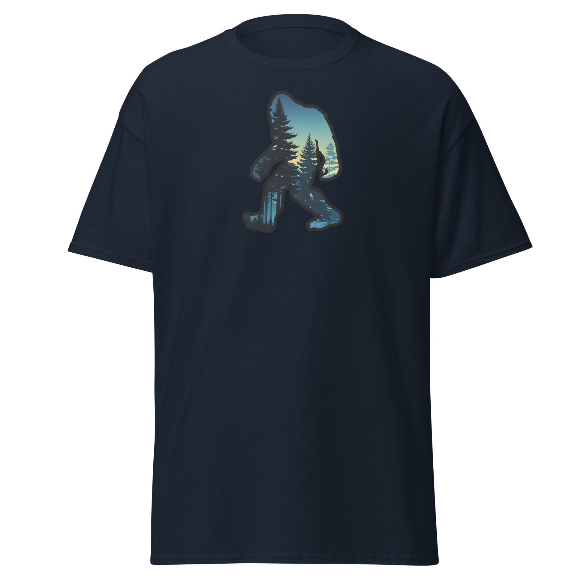 Bigfoot Sunset Forest Women's (Unisex) Classic Tee - Women's Shirts - Discovery Co.