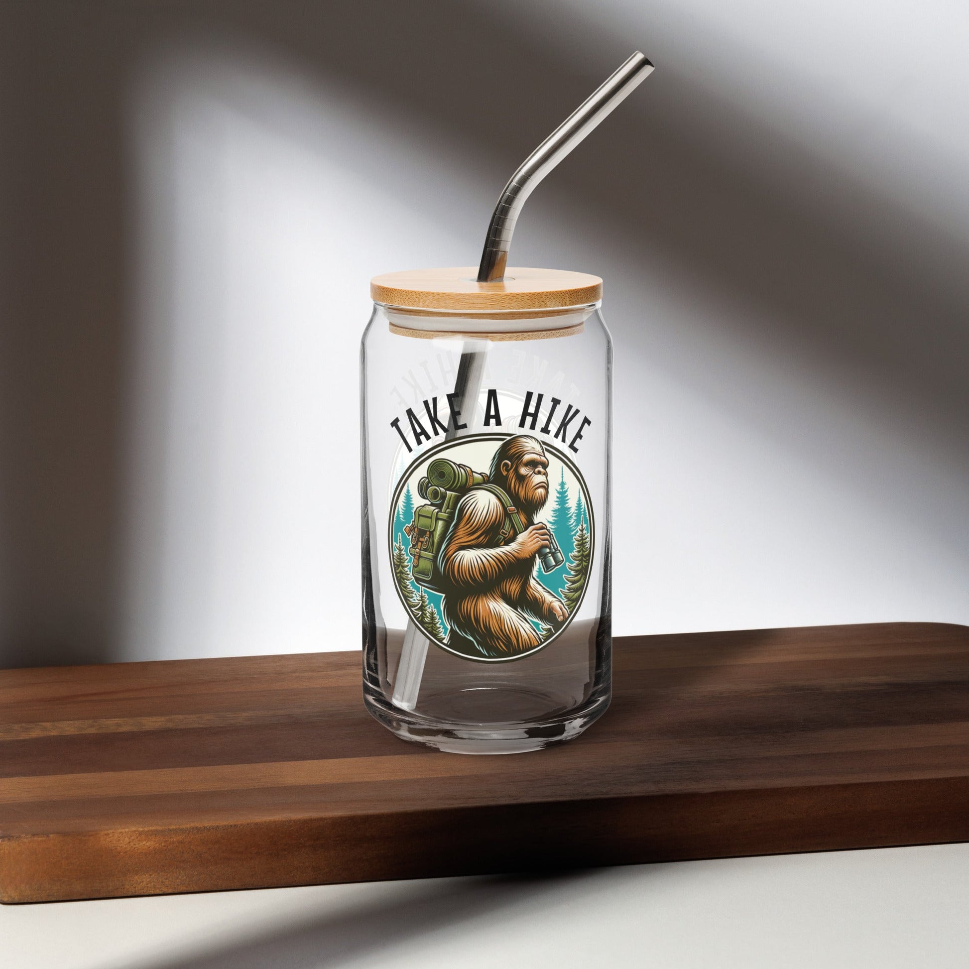 Bigfoot Take A Hike Can - Shaped Glass - Can - Shaped Glass - Discovery Co.