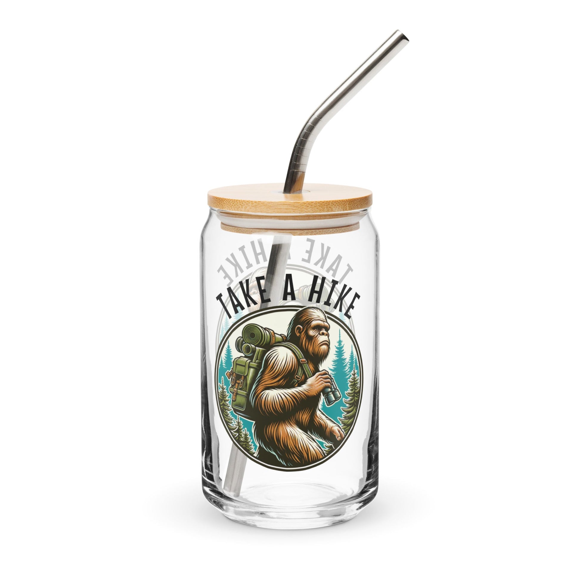 Bigfoot Take A Hike Can - Shaped Glass - Can - Shaped Glass - Discovery Co.