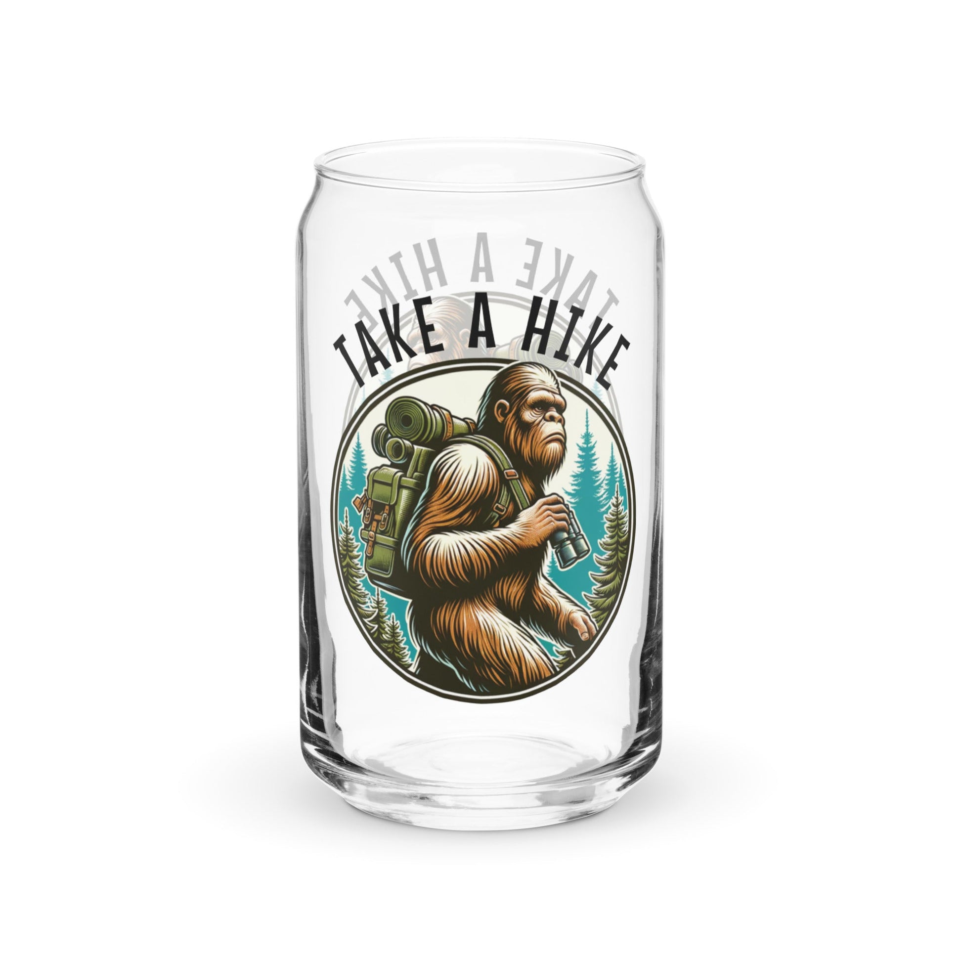 Bigfoot Take A Hike Can - Shaped Glass - Can - Shaped Glass - Discovery Co.