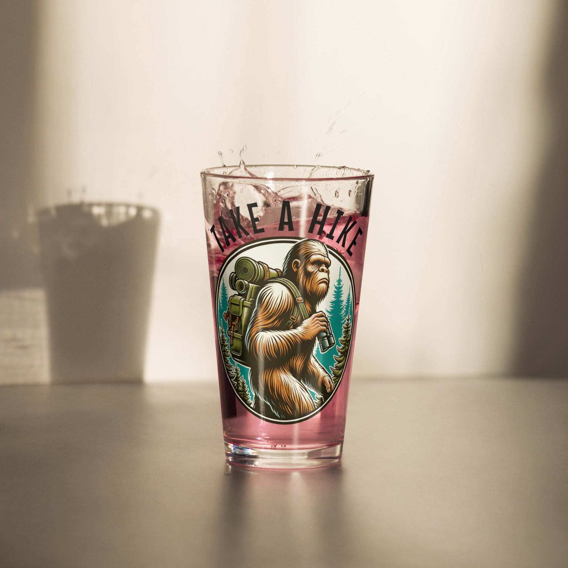 Bigfoot Take A Hike Pint Glass - Beer Glass - Discovery Co.