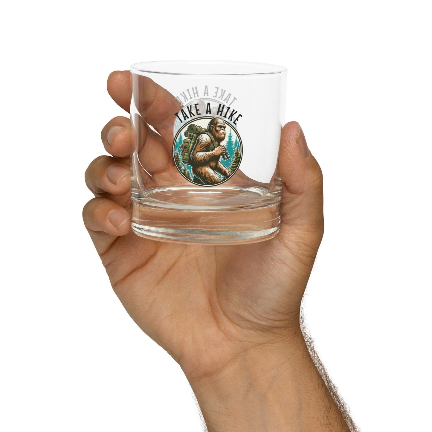 Bigfoot Take A Hike Rocks Glass - Rocks Glass - Discovery Co.