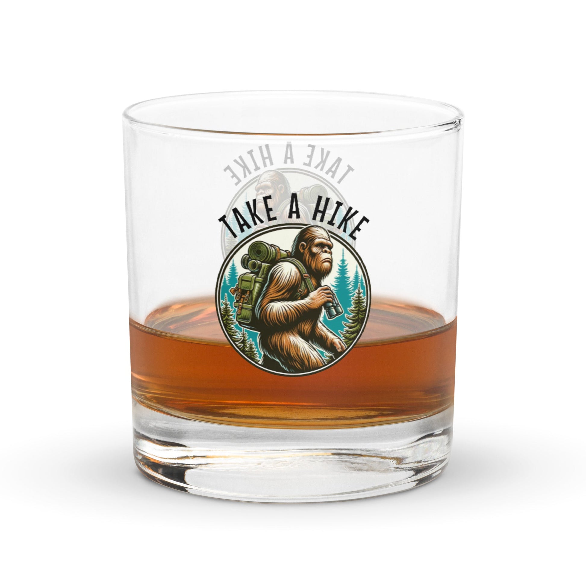 Bigfoot Take A Hike Rocks Glass - Rocks Glass - Discovery Co.