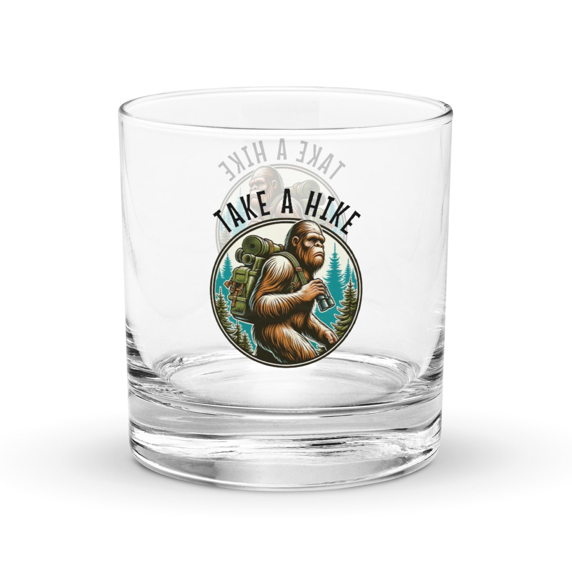 Bigfoot Take A Hike Rocks Glass - Rocks Glass - Discovery Co.