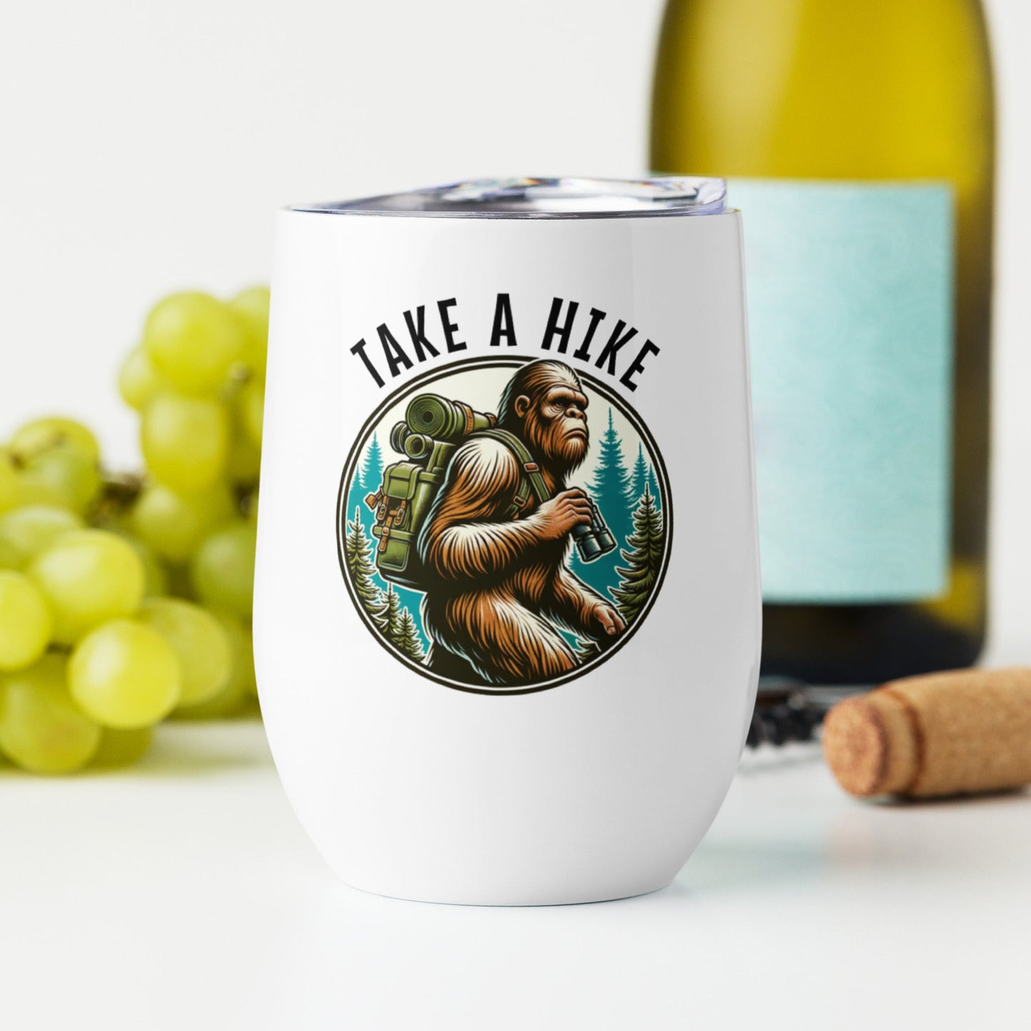 Bigfoot Take A Hike Stainless Steel Wine Tumbler - Steel Tumbler - Discovery Co.