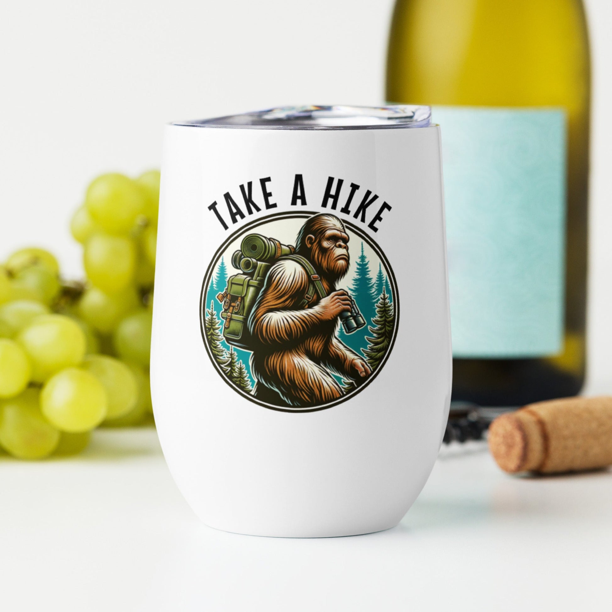 Bigfoot Take A Hike Stainless Steel Wine Tumbler - Steel Tumbler - Discovery Co.